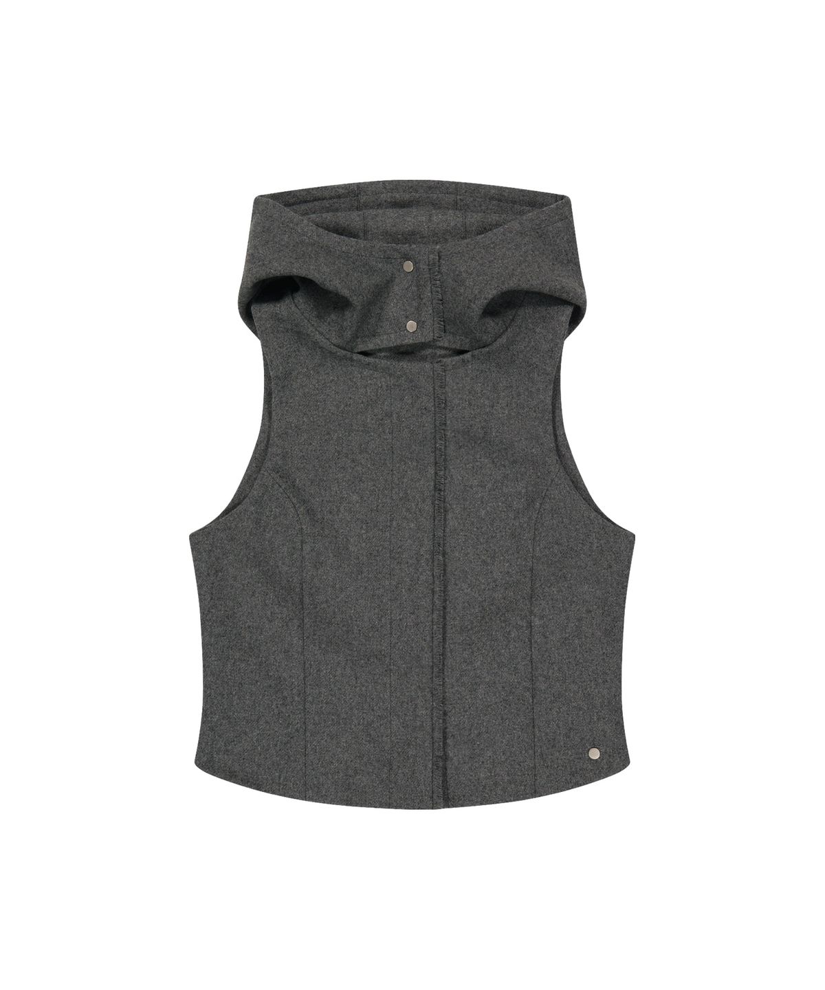 오호스(OJOS) Layered Bolero Wool Jacket / Grey