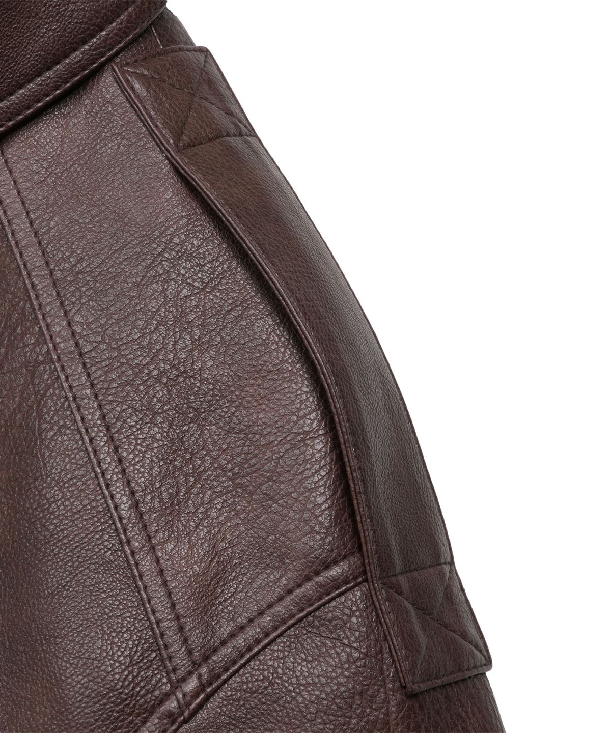 도프셉(DOFFSEPT) Overfit Two Pocket Leather Blouson in Dark Brown