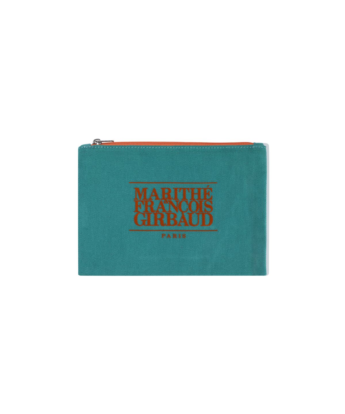 마리떼 프랑소와 저버(MARITHÉ + FRANҪOIS GIRBAUD) CLASSIC LOGO COLOR COTTON POUCH teal