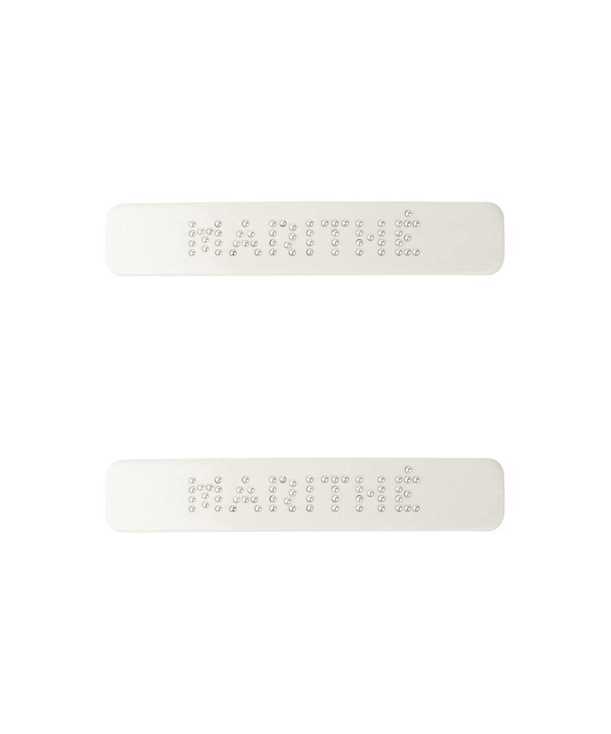 마리떼 프랑소와 저버(MARITHÉ + FRANҪOIS GIRBAUD) REGULAR LOGO METAL BALL HAIR PIN 2PACK ivory