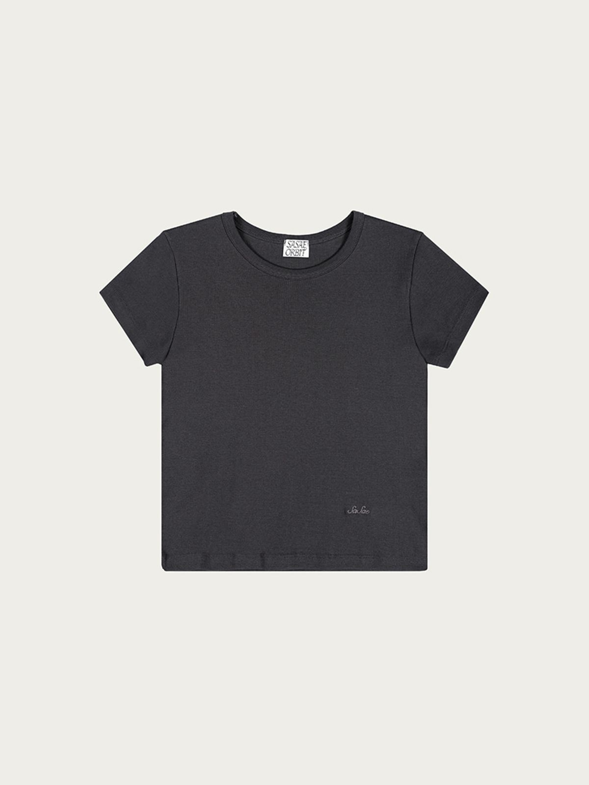 사사에오르빗(SASAEORBIT) Embro Logo T Charcoal