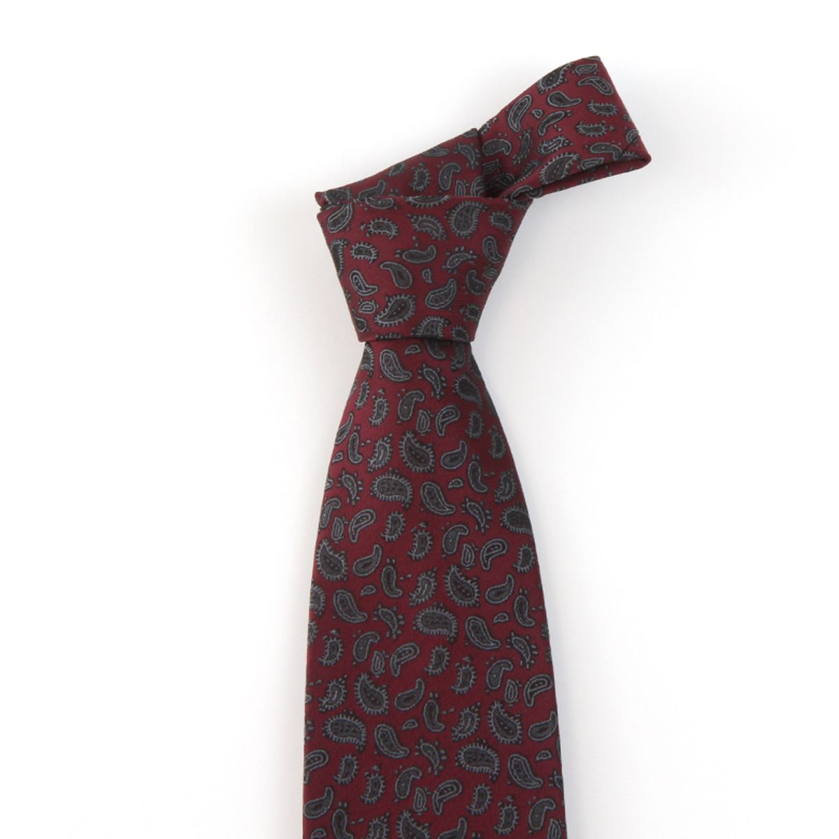 더셔츠스튜디오(THE SHIRTS STUDIO) 와인 스몰 페이즐리 수동 넥타이