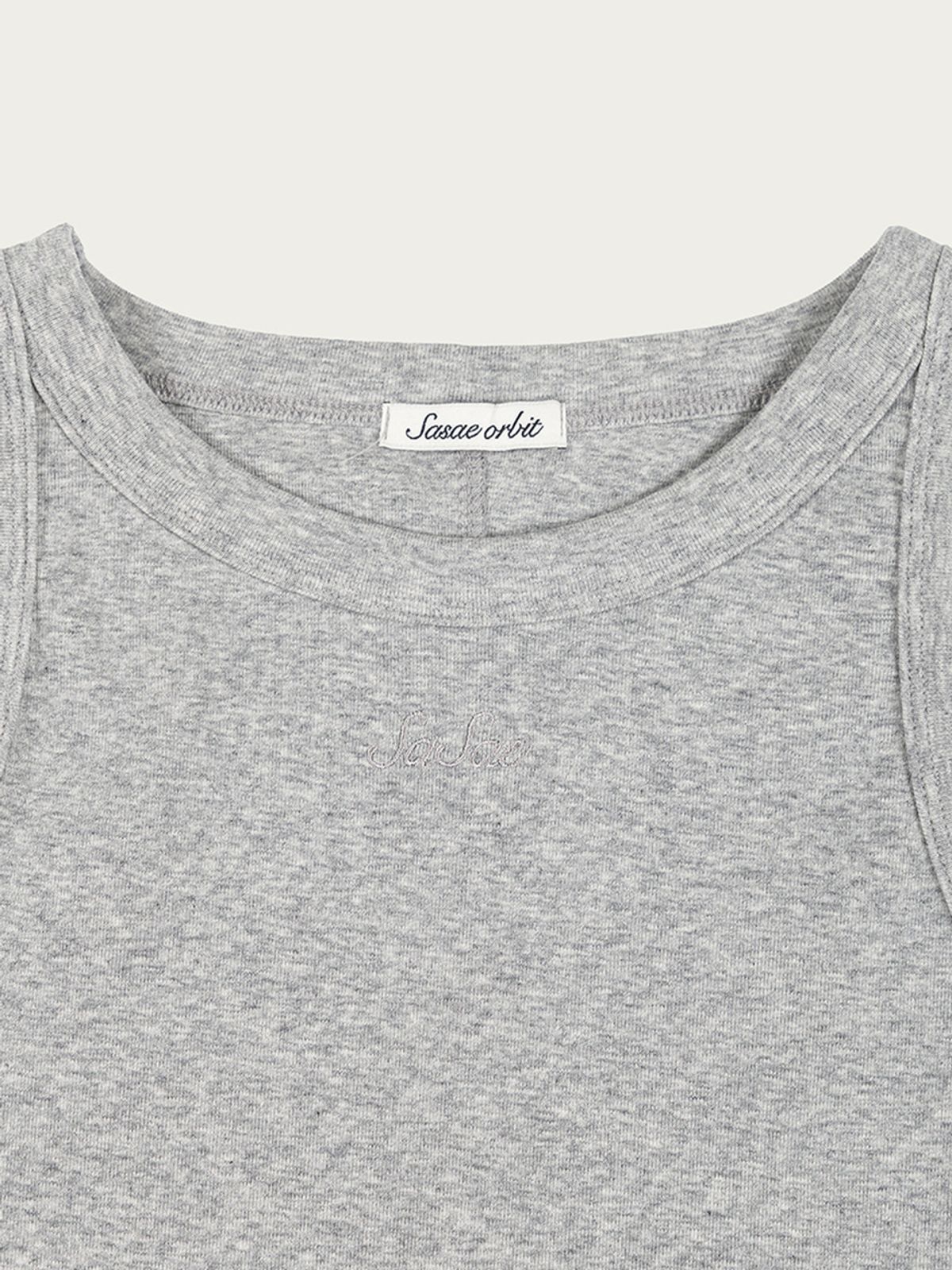 사사에오르빗(SASAEORBIT) Logo Sleeveless Gray