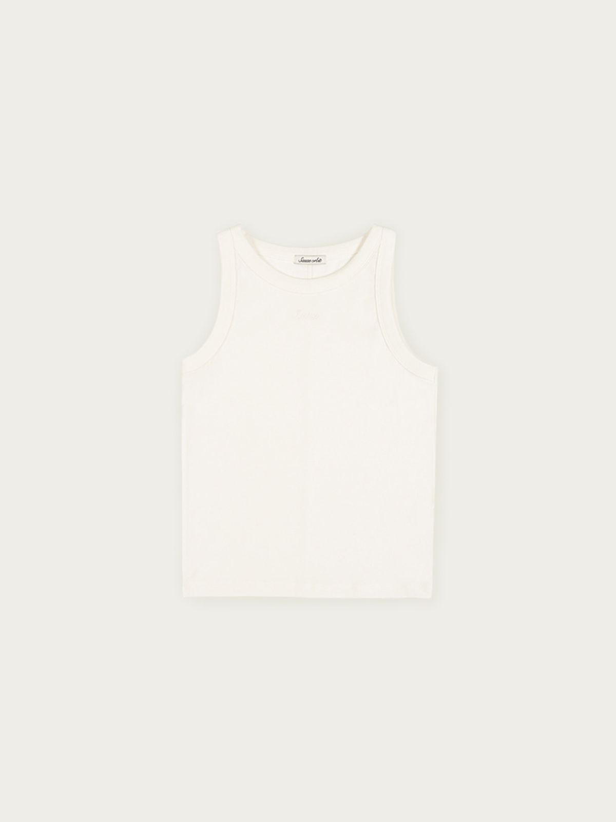 사사에오르빗(SASAEORBIT) Logo Sleeveless Ivory