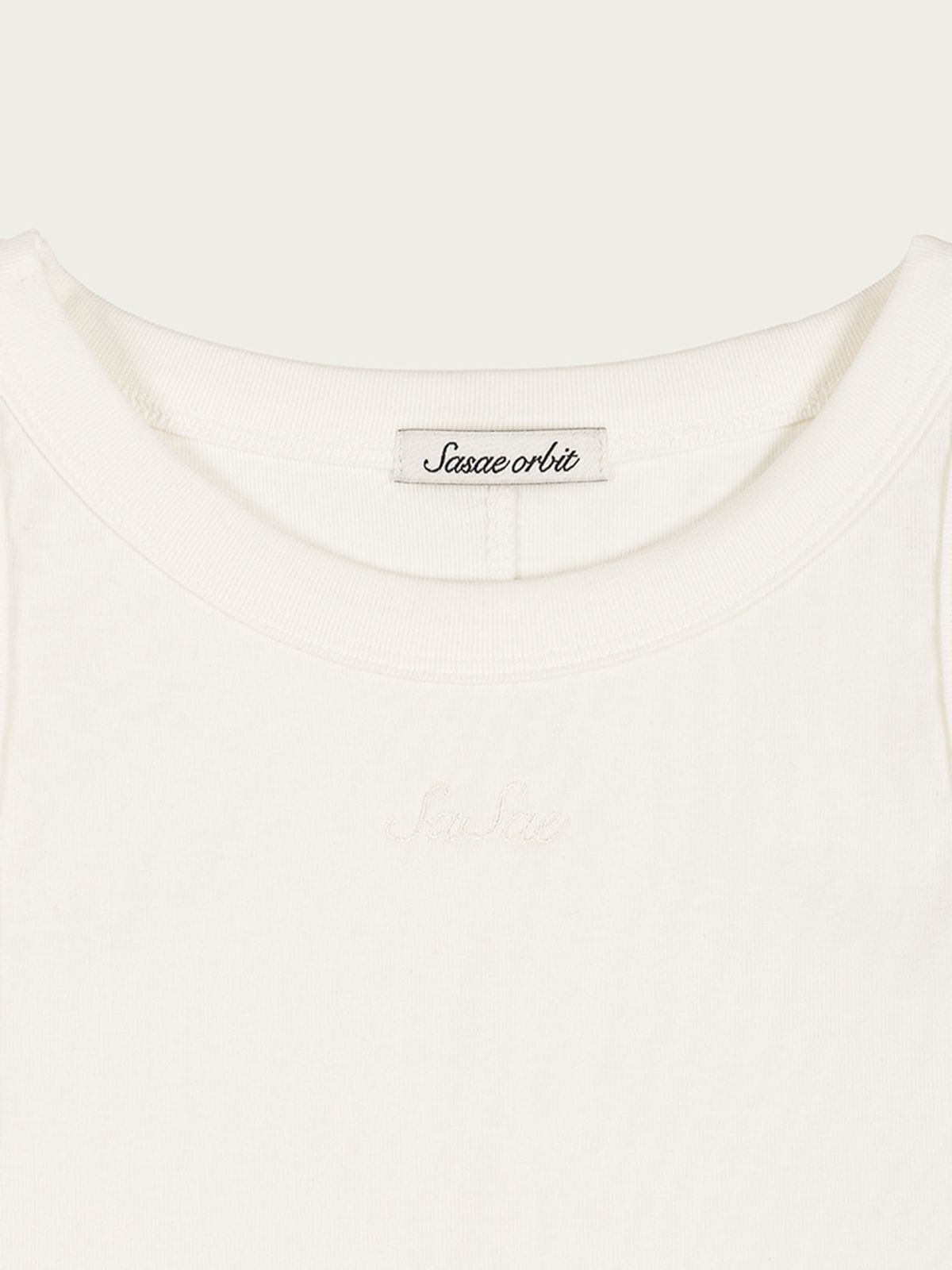 사사에오르빗(SASAEORBIT) Logo Sleeveless Ivory