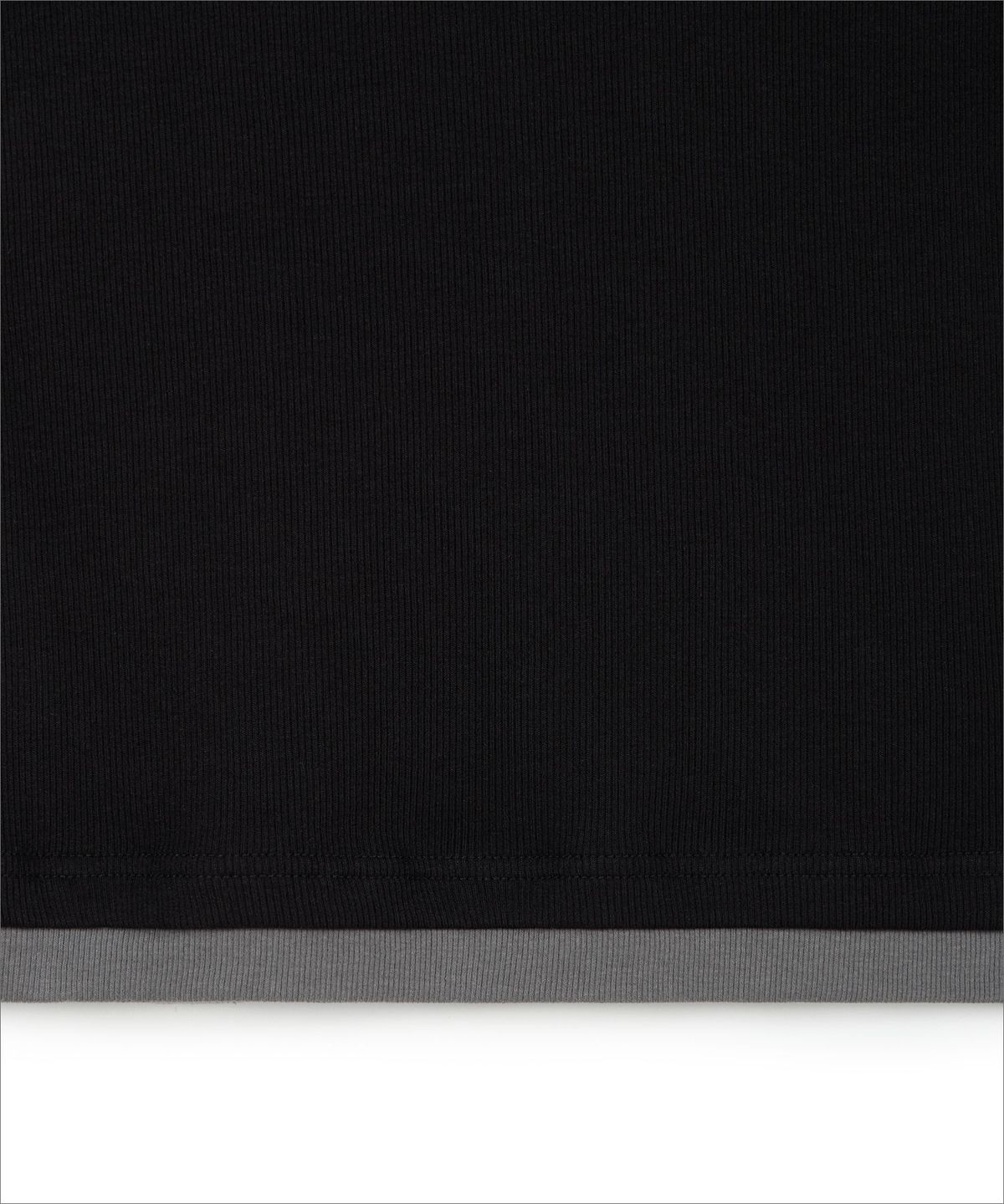 이알에이(ERA) WOMEN COLOR LAYERED SLIM RIB T - SMOKY BLACK
