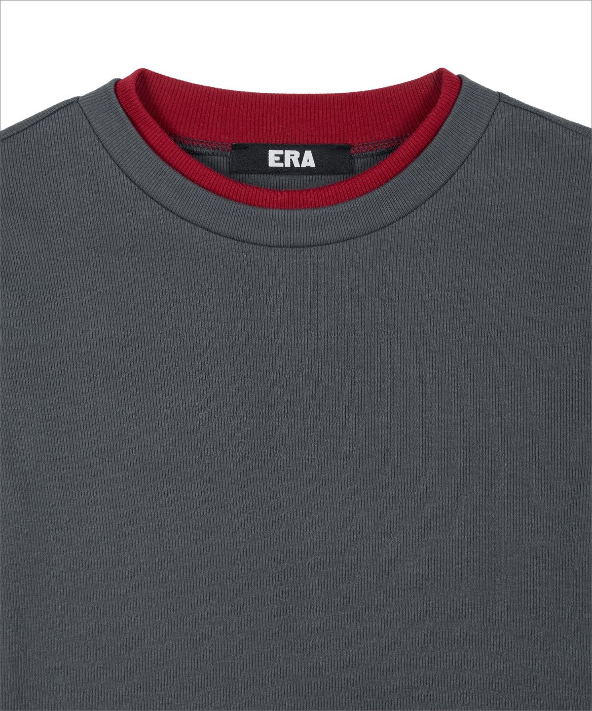 이알에이(ERA) WOMEN COLOR LAYERED SLIM RIB T - ASH BERRY