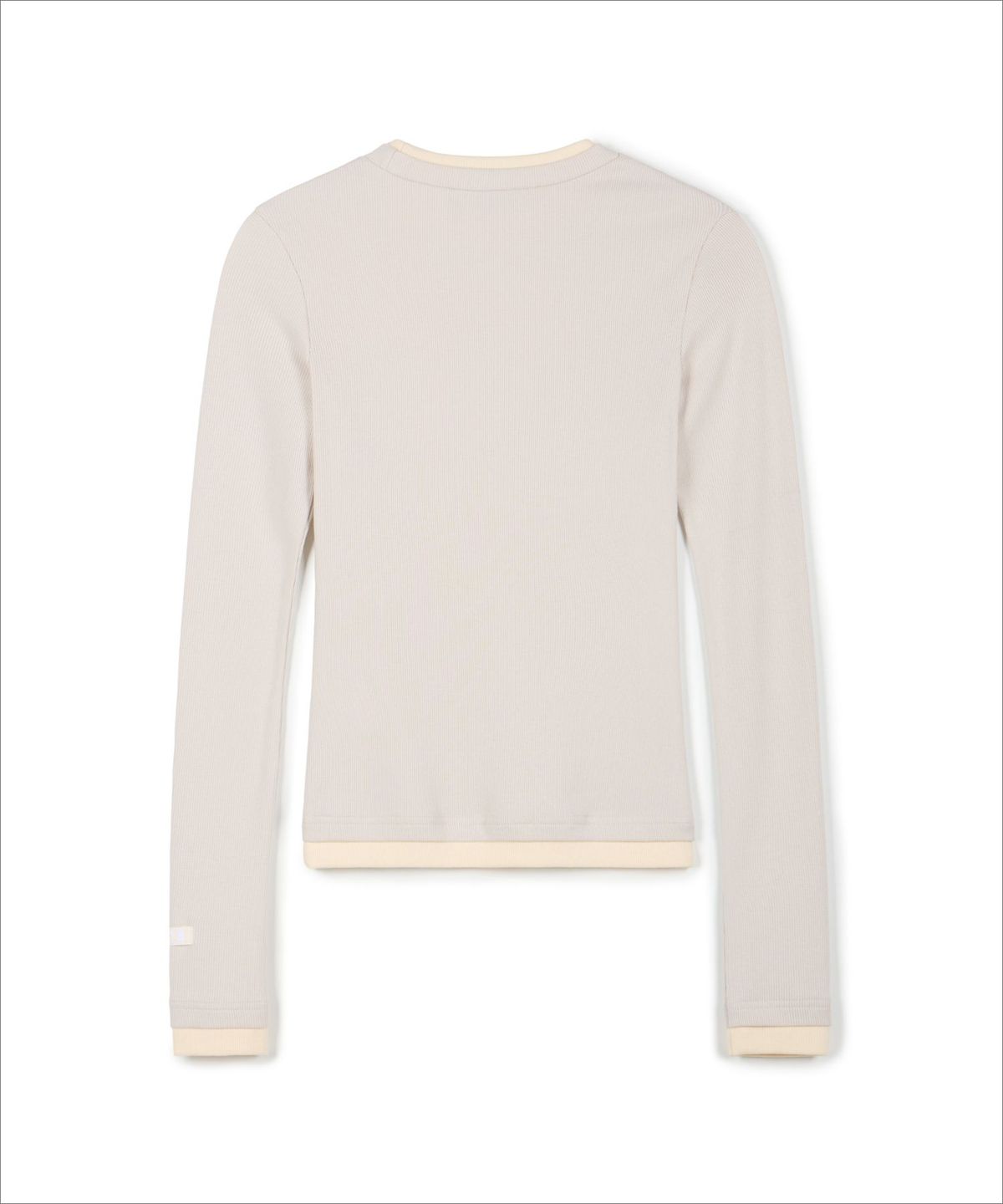 이알에이(ERA) WOMEN COLOR LAYERED SLIM RIB T - DUSTY CUSTARD