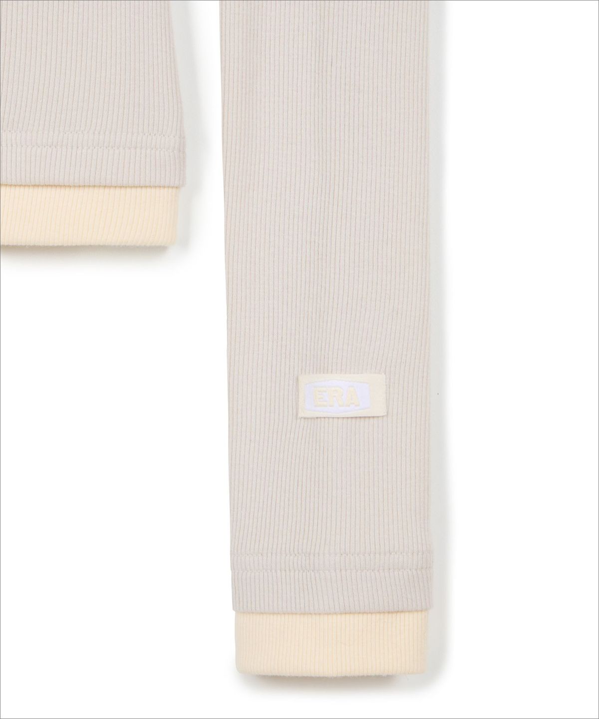 이알에이(ERA) WOMEN COLOR LAYERED SLIM RIB T - DUSTY CUSTARD