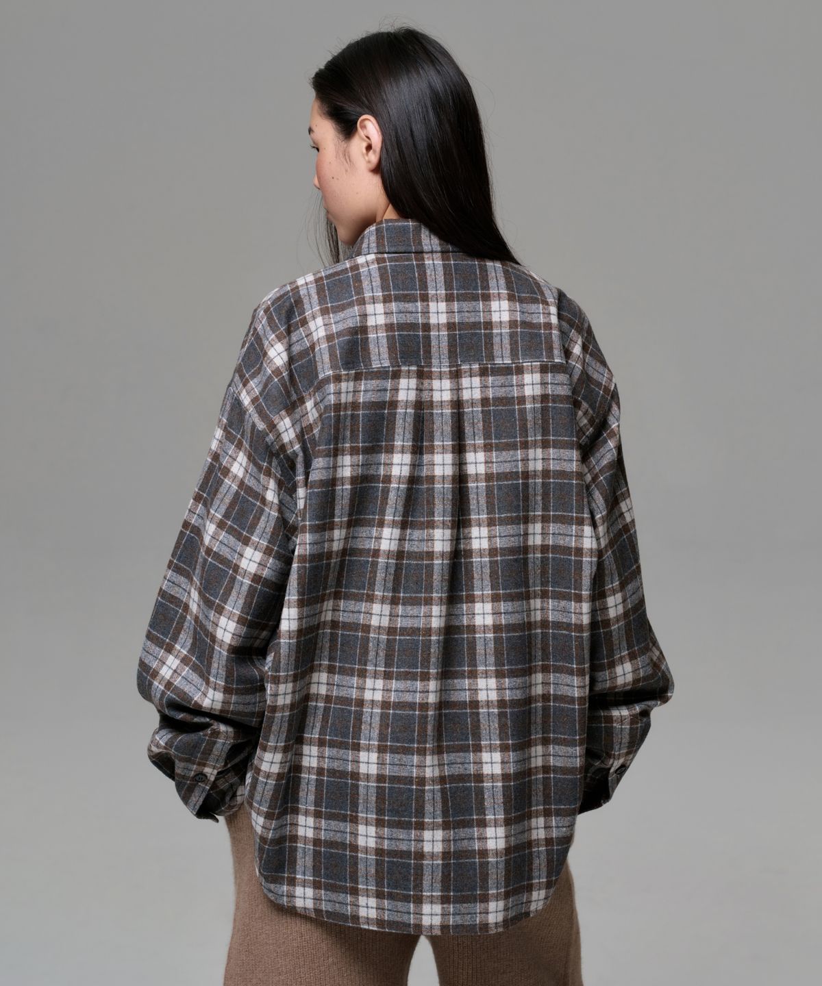 이알에이(ERA) UNISEX VINTAGE CHECK SHIRT -  GRAY