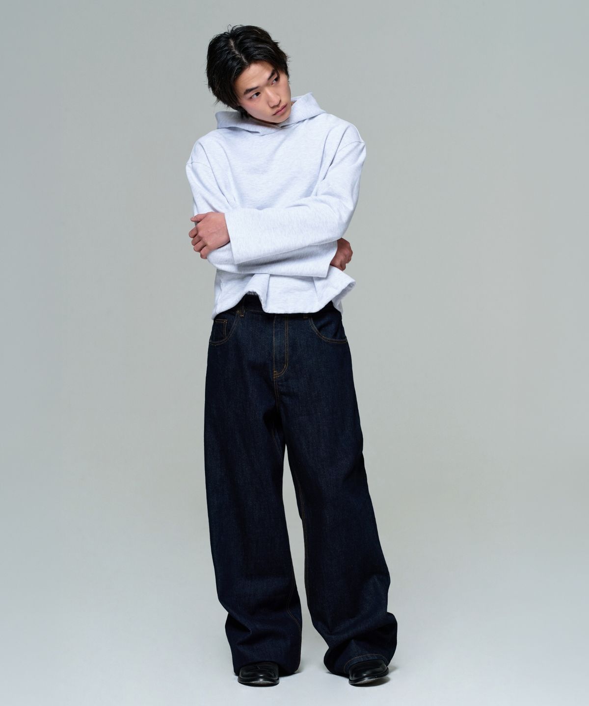 이알에이(ERA) MEN ERA WIDE FIT DENIM PANTS - INDIGO BLUE