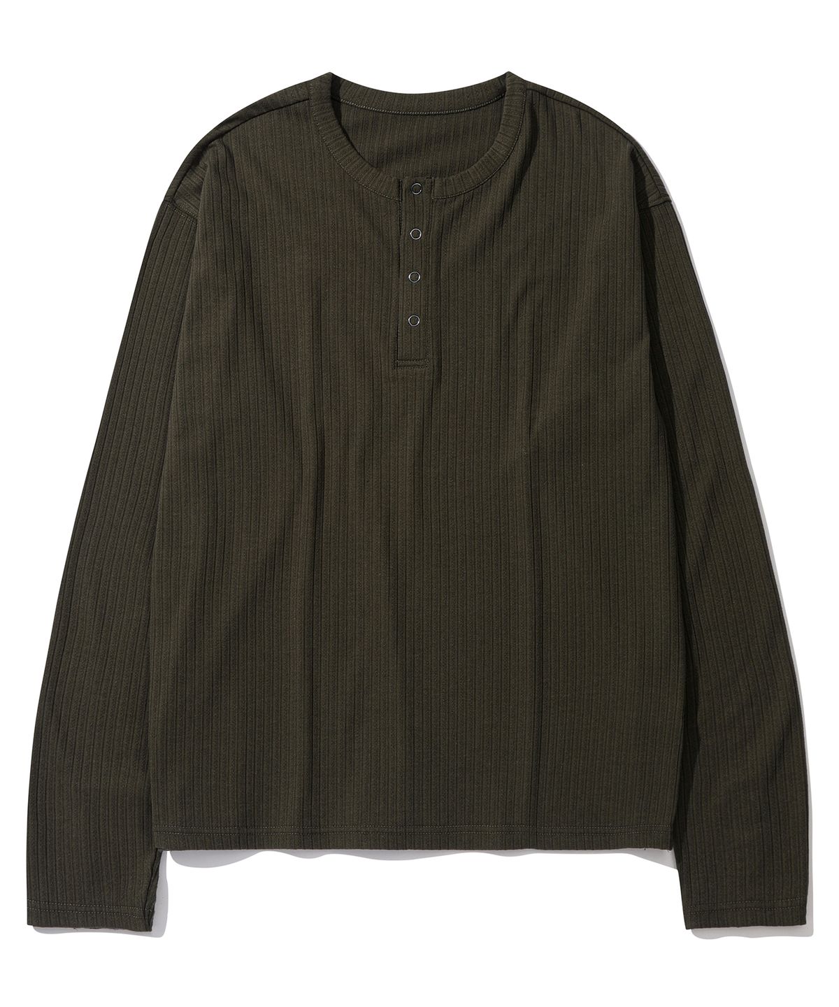 세컨모놀로그(SECONDMONO) 골지 헨리니티 롱슬리브 [KHAKI]_SETS044KHAKI