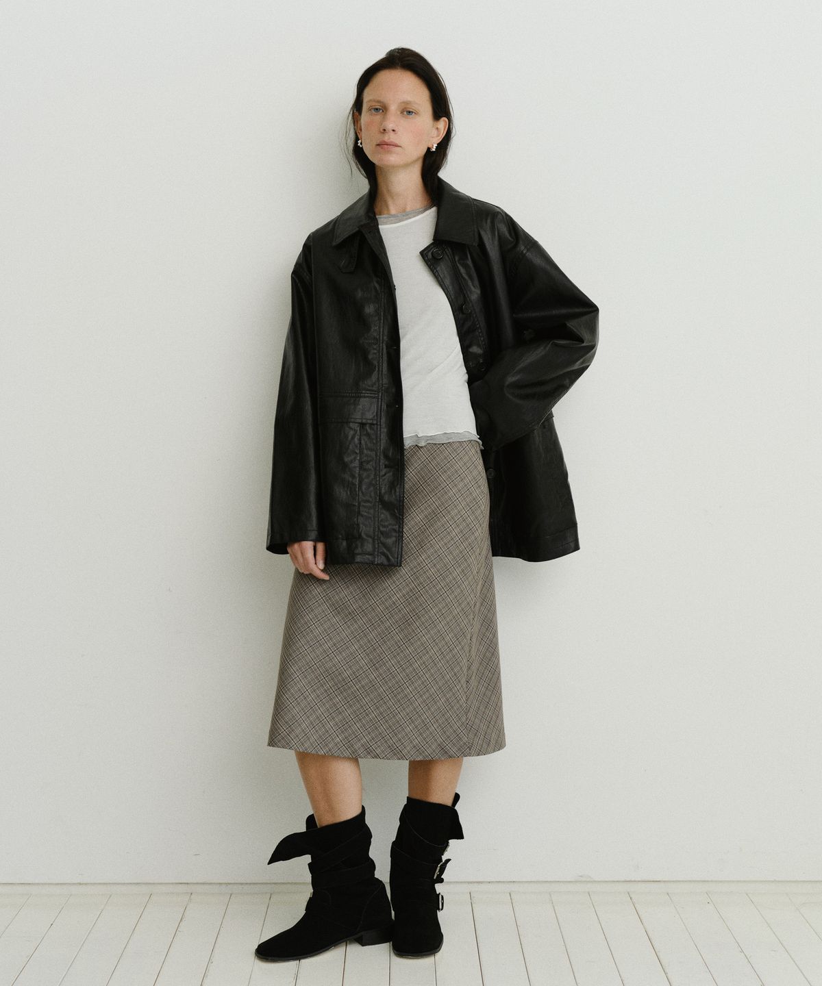 유라고(URAGO) Britten check skirt