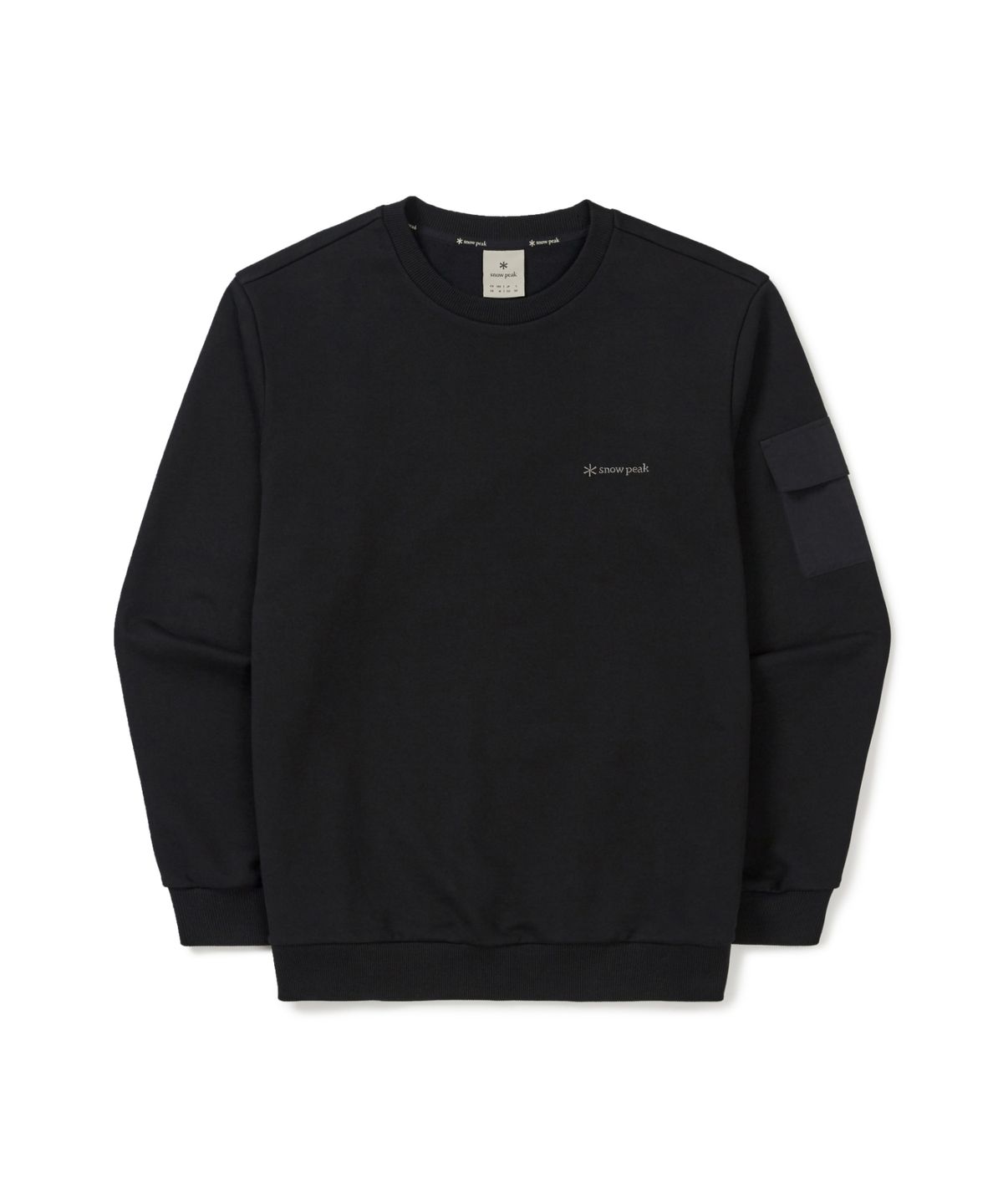 스노우피크 어패럴(SNOWPEAK APPAREL) 랜드 포켓 맨투맨 (S25FMFHT60) Black