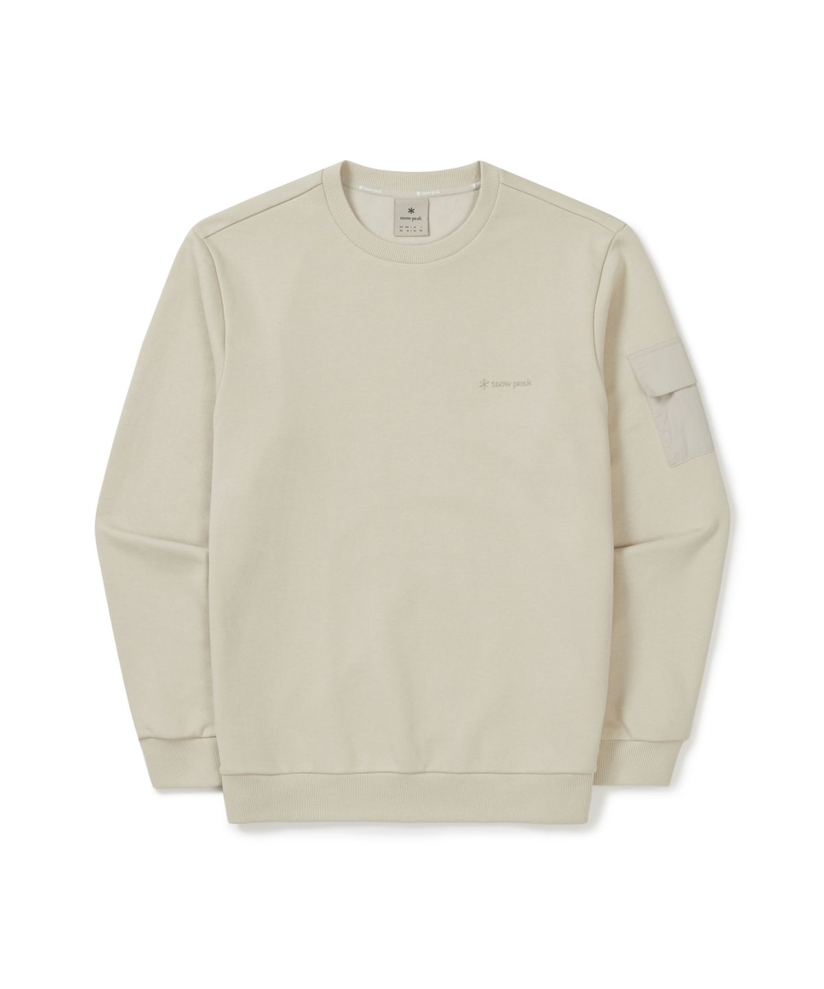 스노우피크 어패럴(SNOWPEAK APPAREL) 랜드 포켓 맨투맨 (S25FMFHT60) Light Beige
