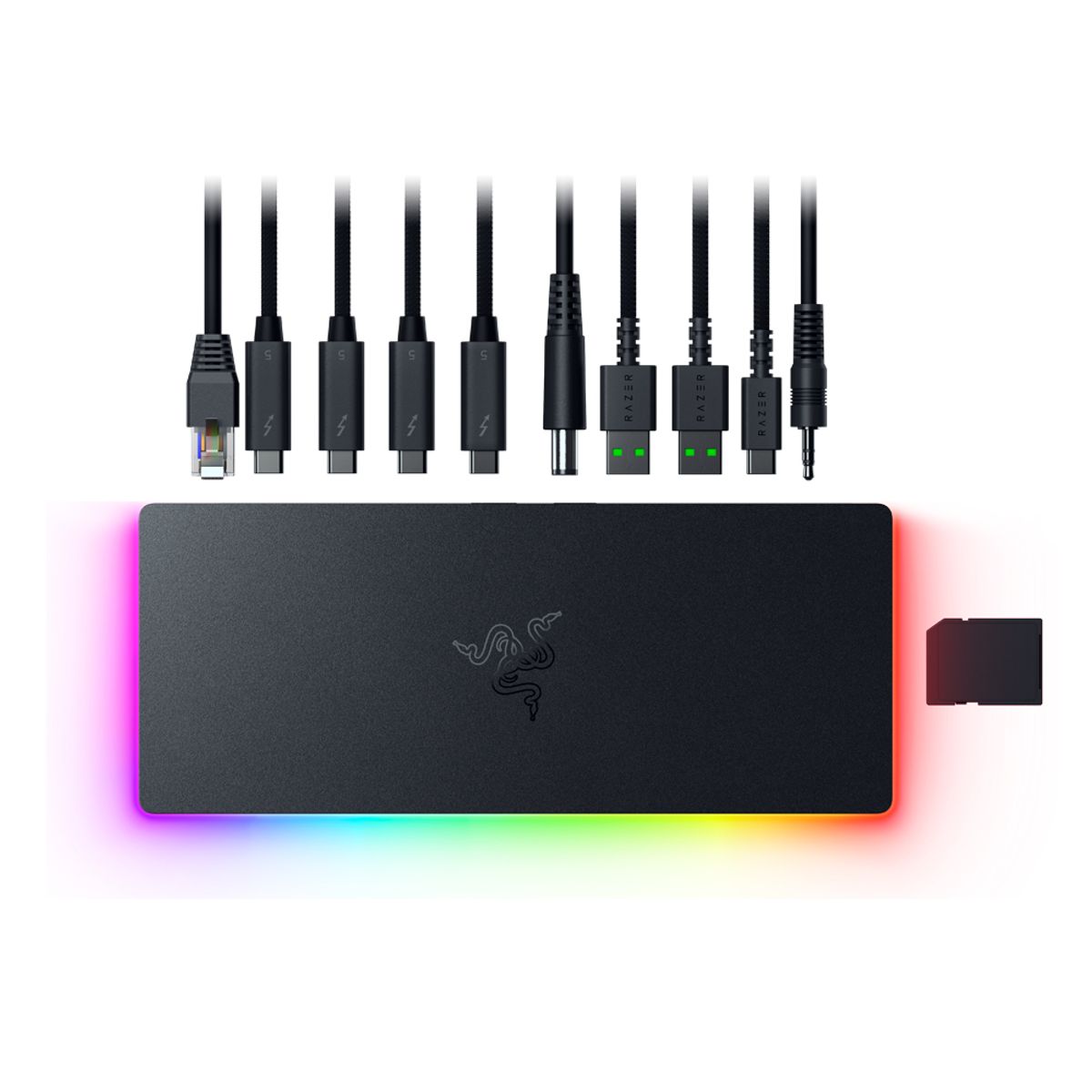 레이저(RAZER) 레이저코리아 썬더볼트5독 크로마 도킹스테이션 C타입 멀티허브 트리플모니터 M4 프로 맥북 호환