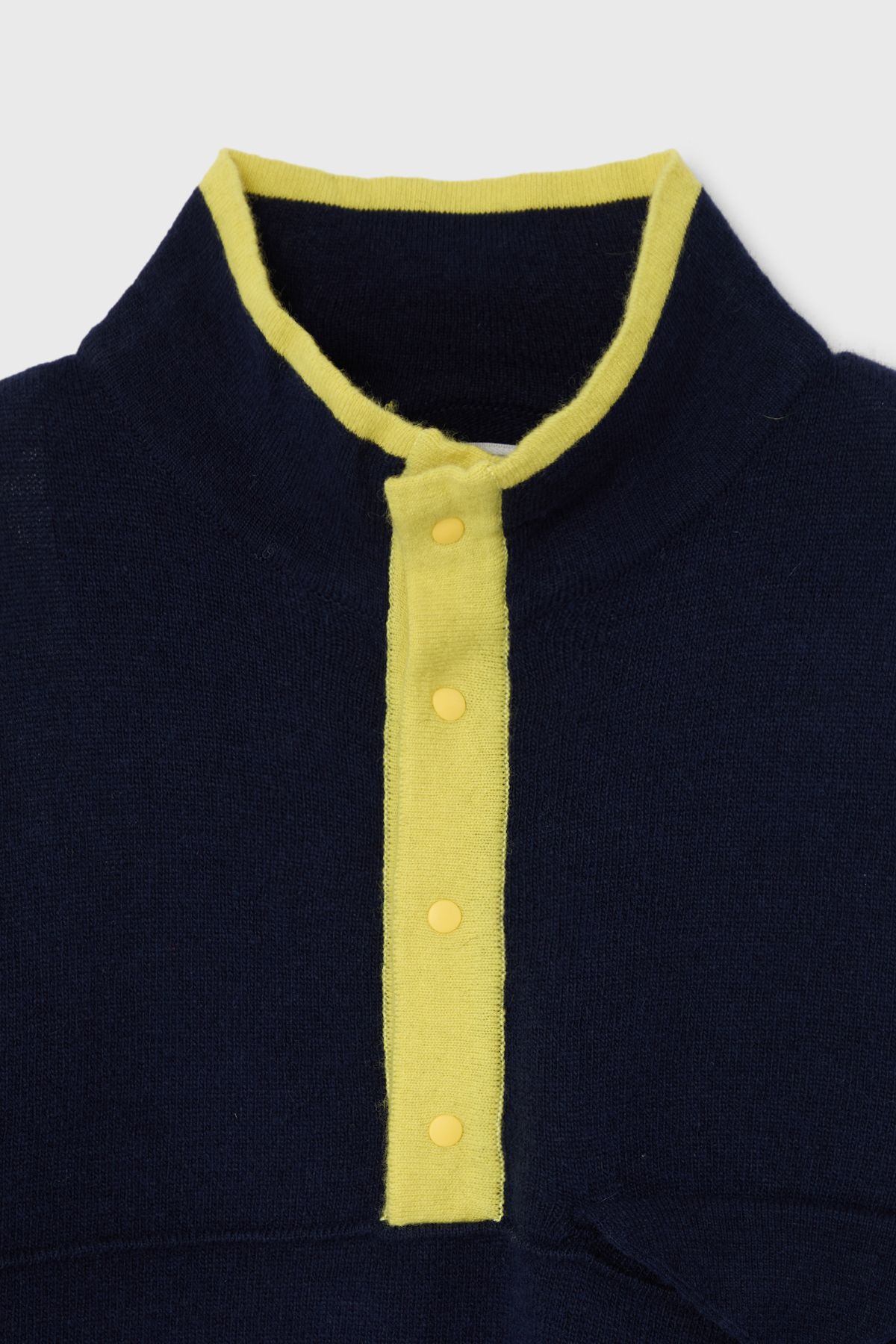 벌스데이수트(BIRTHDAYSUIT) SNAP PULLOVER KNIT (NAVY)
