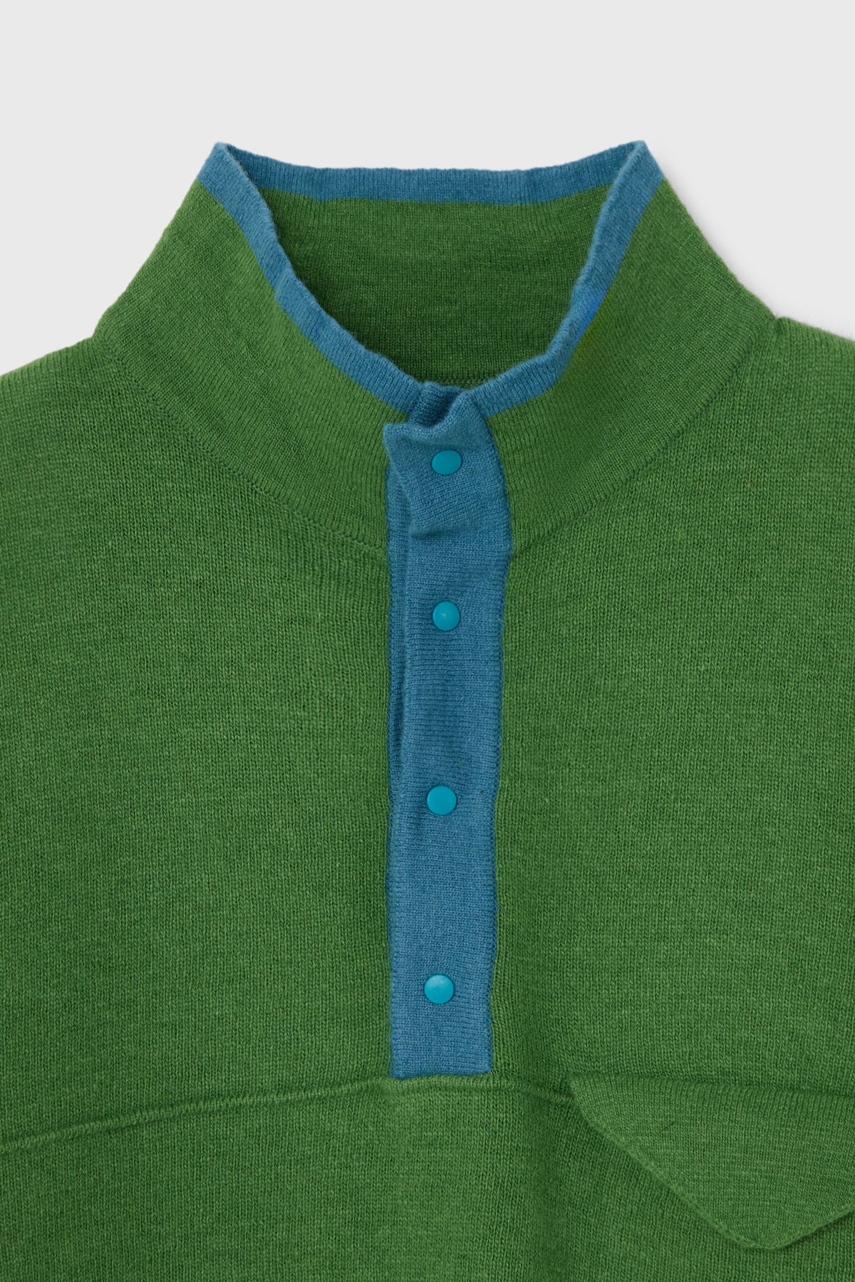 벌스데이수트(BIRTHDAYSUIT) SNAP PULLOVER KNIT (GREEN)