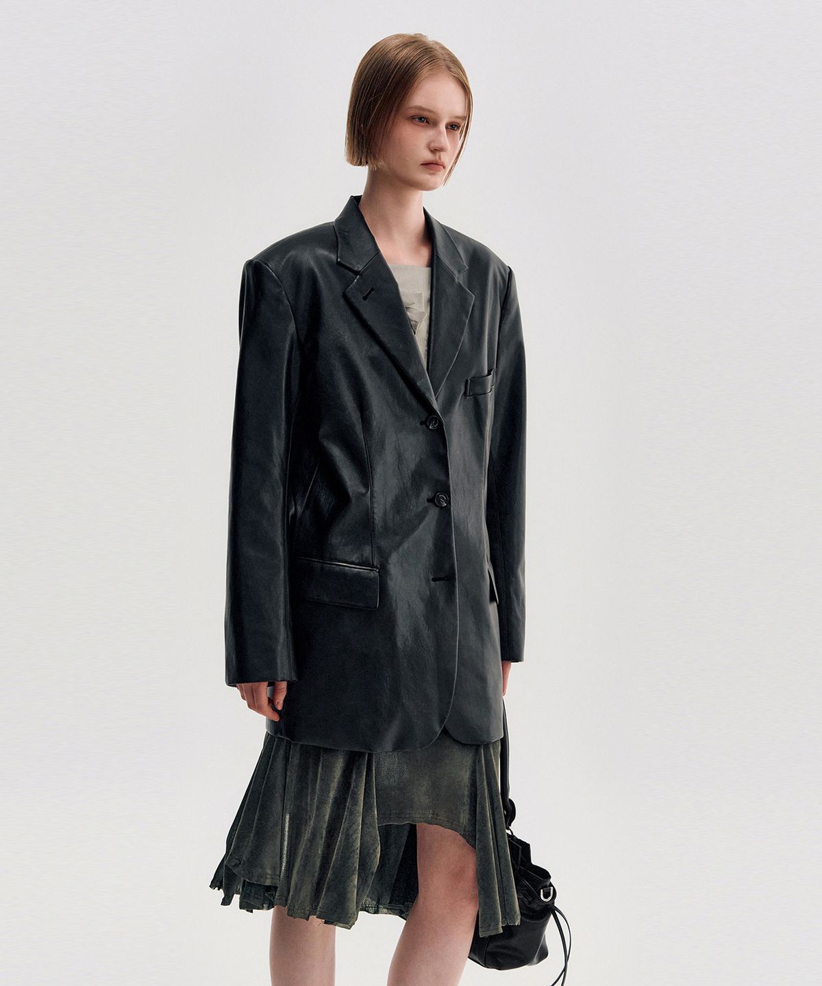 킴지수(KIMZISU) Back Patch Oversized Blazer _ BLACK