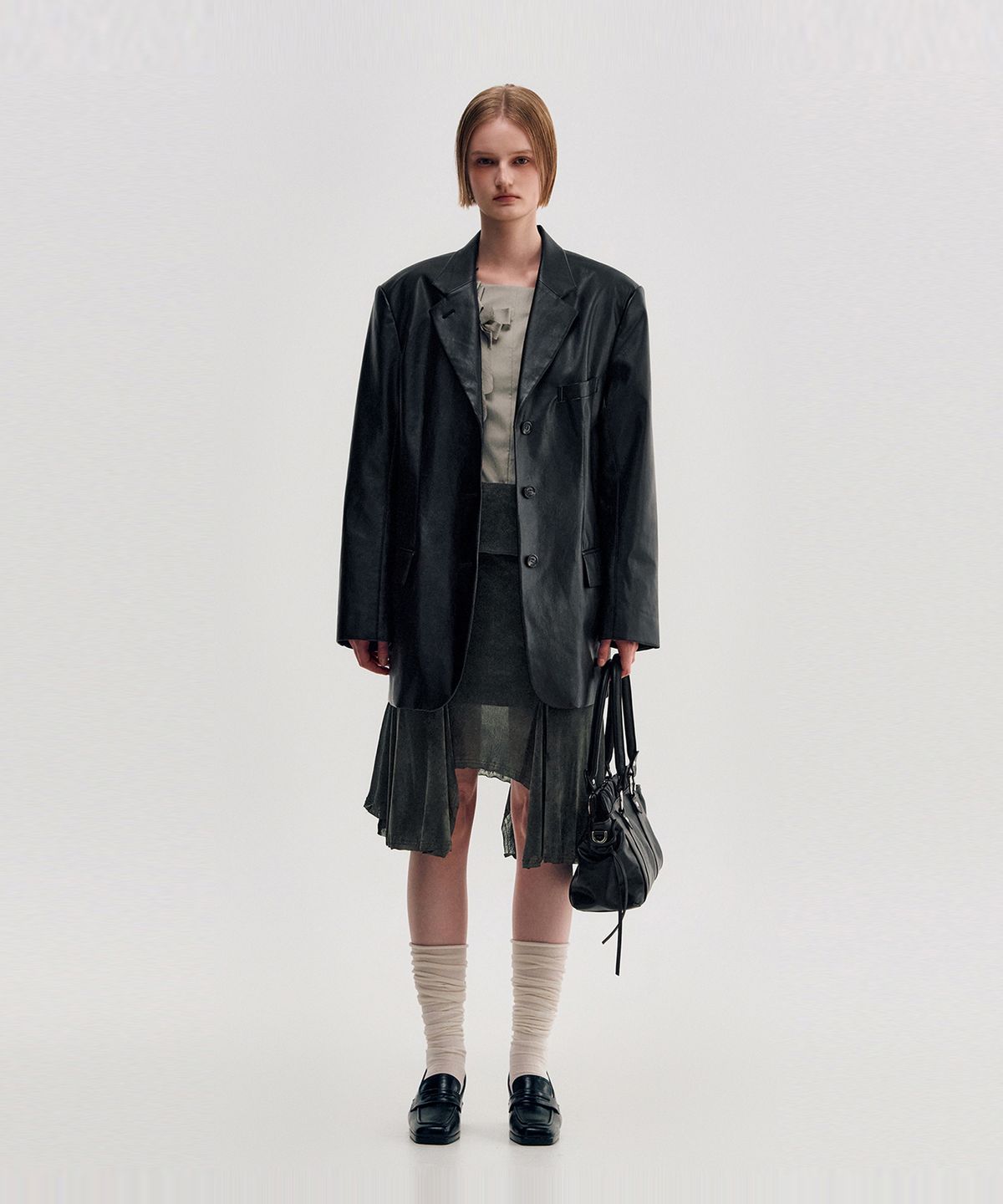 킴지수(KIMZISU) Back Patch Oversized Blazer _ BLACK