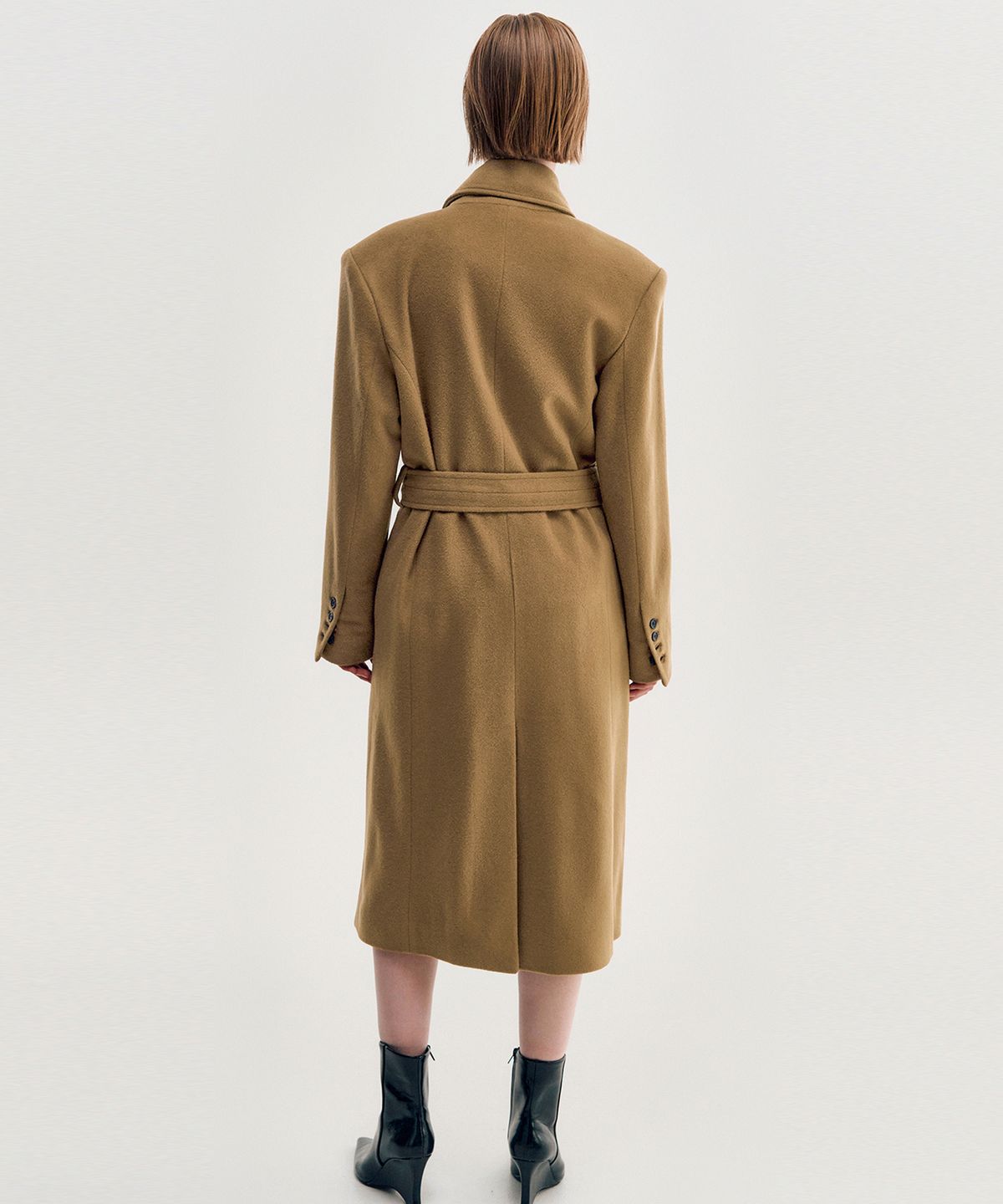 킴지수(KIMZISU) WIDE COLLAR OVERSIZED DOUBLE WOOL COAT - CAMEL