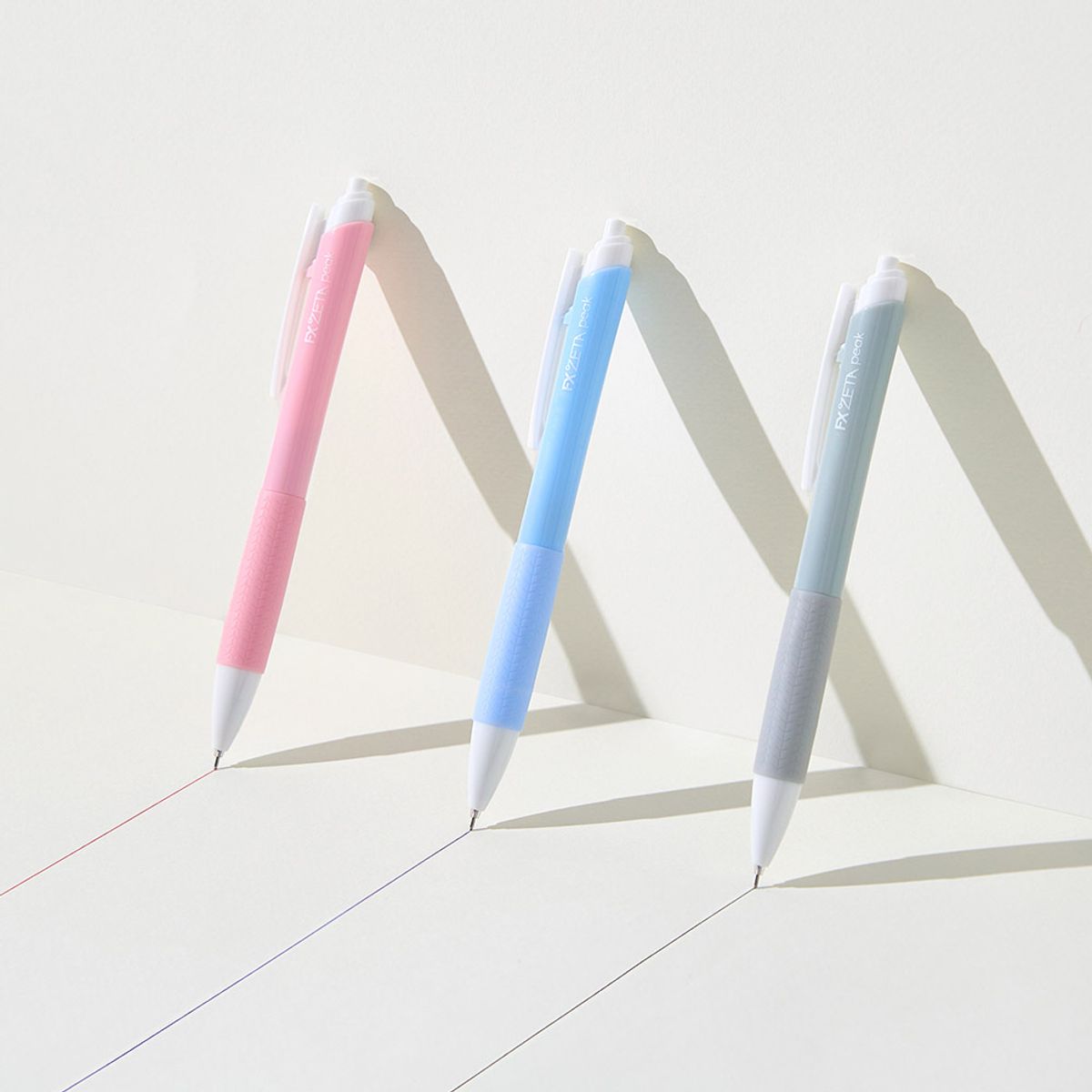 모나미(MONAMI) FX ZETA PEAK 유성볼펜 1타(12개입) / 흑색, 적색, 청색, 필기선 0.5mm