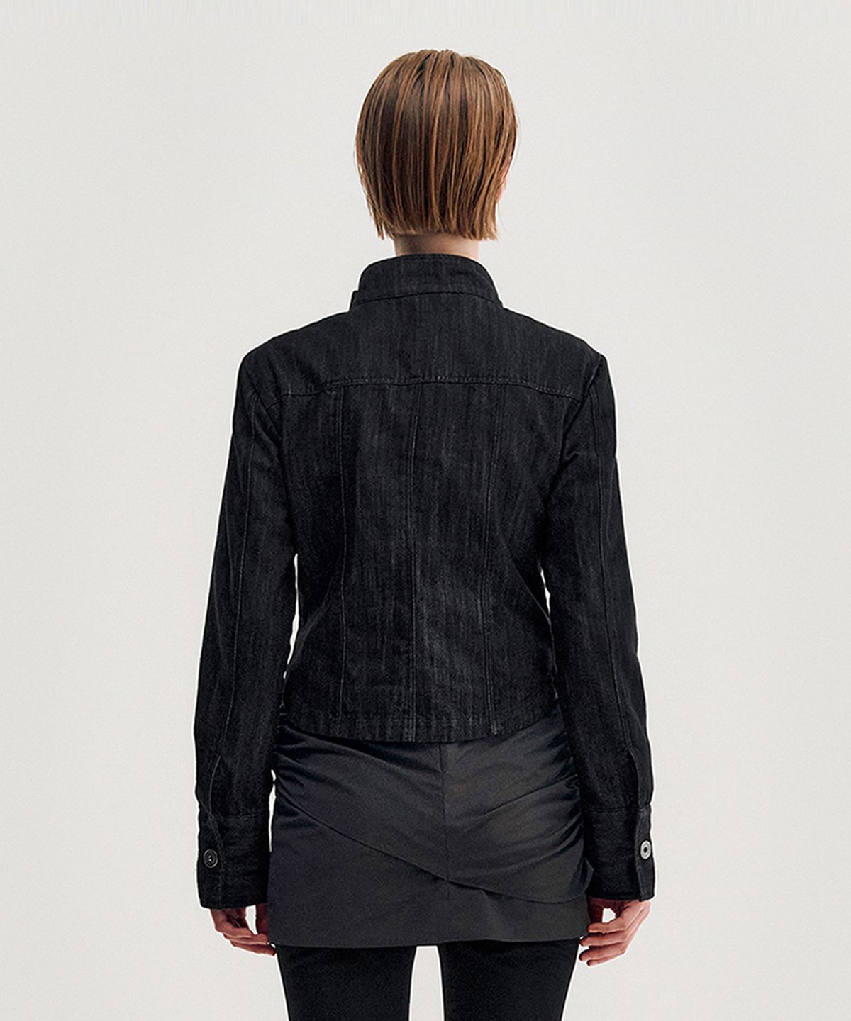 킴지수(KIMZISU) Button Up Tucked Jacket _ BLACK