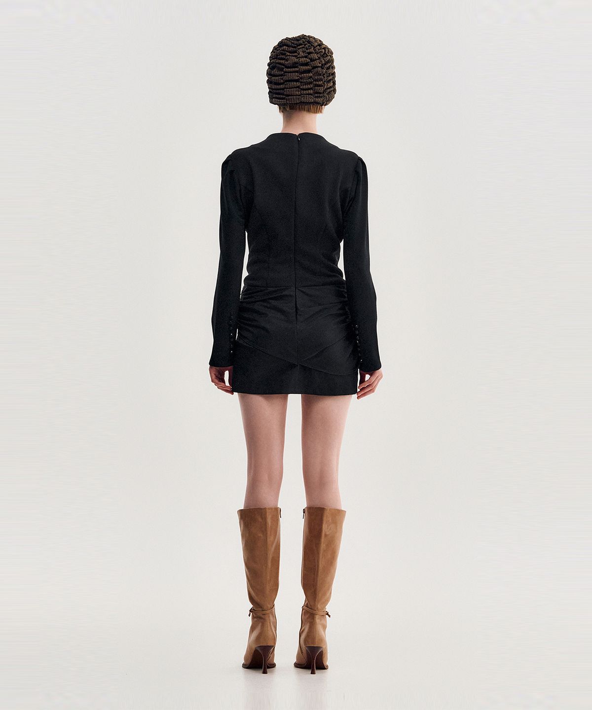 킴지수(KIMZISU) Drape Layered Mini Dress _ BLACK