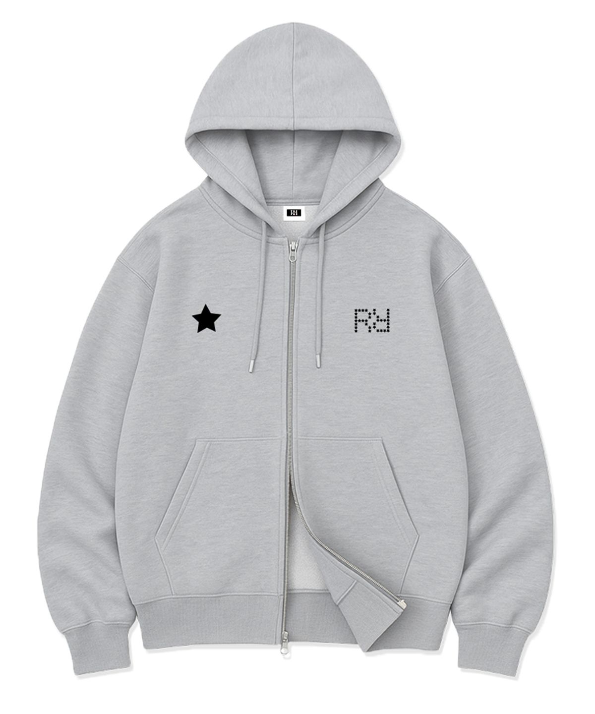 랜덤오프(RANDOMOFF) STAR GRID POINT OVER FIT 2-WAY ZIP-UP (2color)