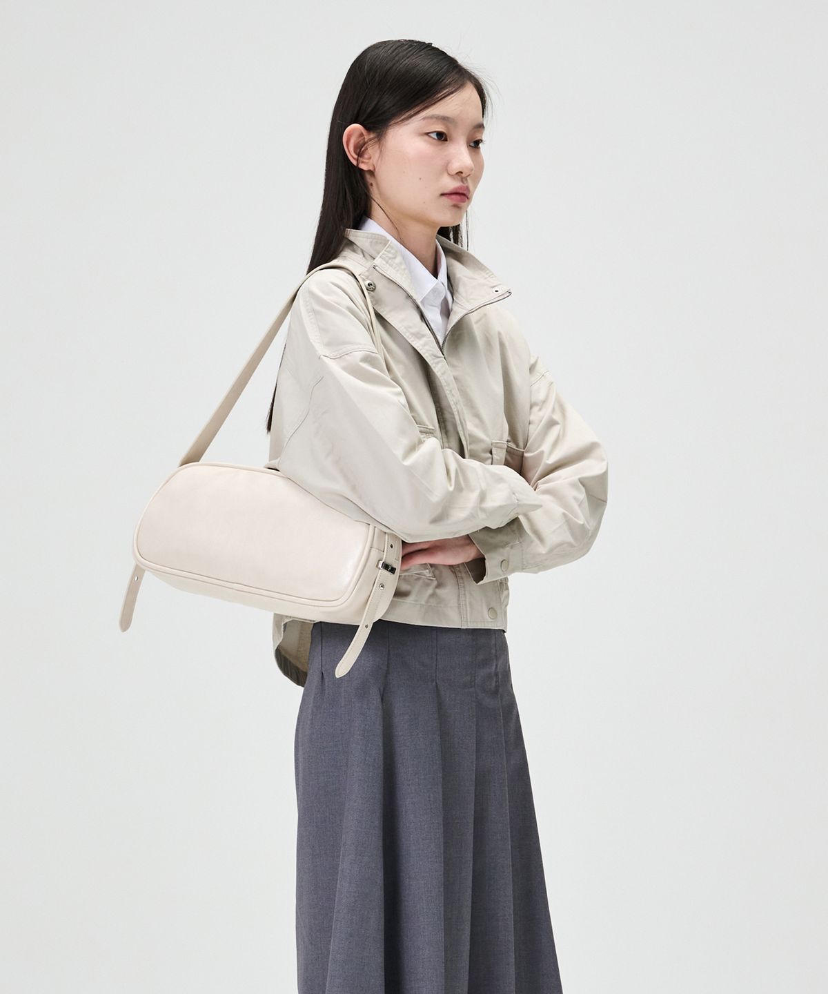 프랙탈1.4(FRACTALONEPOINTFOUR) Pebble Bag Large [Ivory]