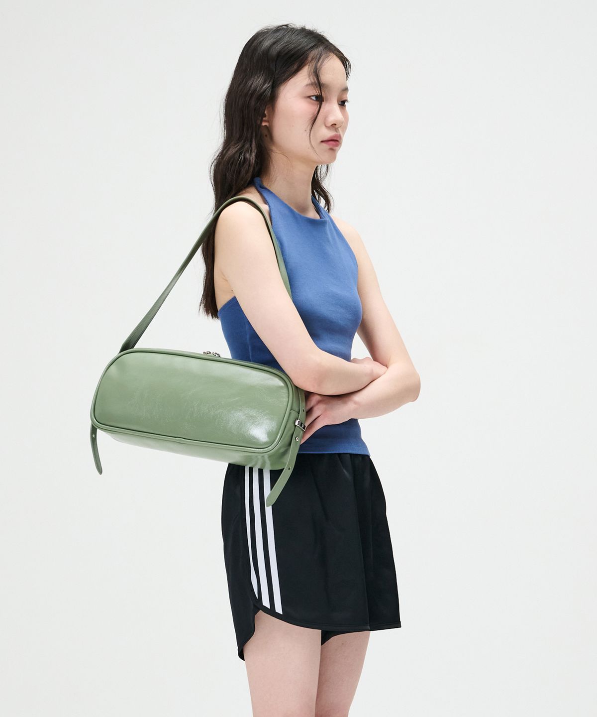 프랙탈1.4(FRACTALONEPOINTFOUR) Pebble Bag Large [Sage Green]