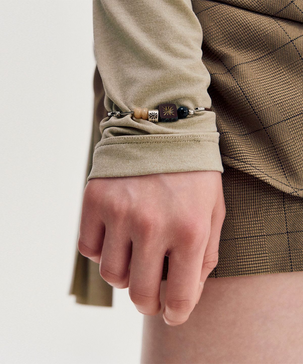 킴지수(KIMZISU) Stone Combi Bracelet - Sunburst _ BROWN