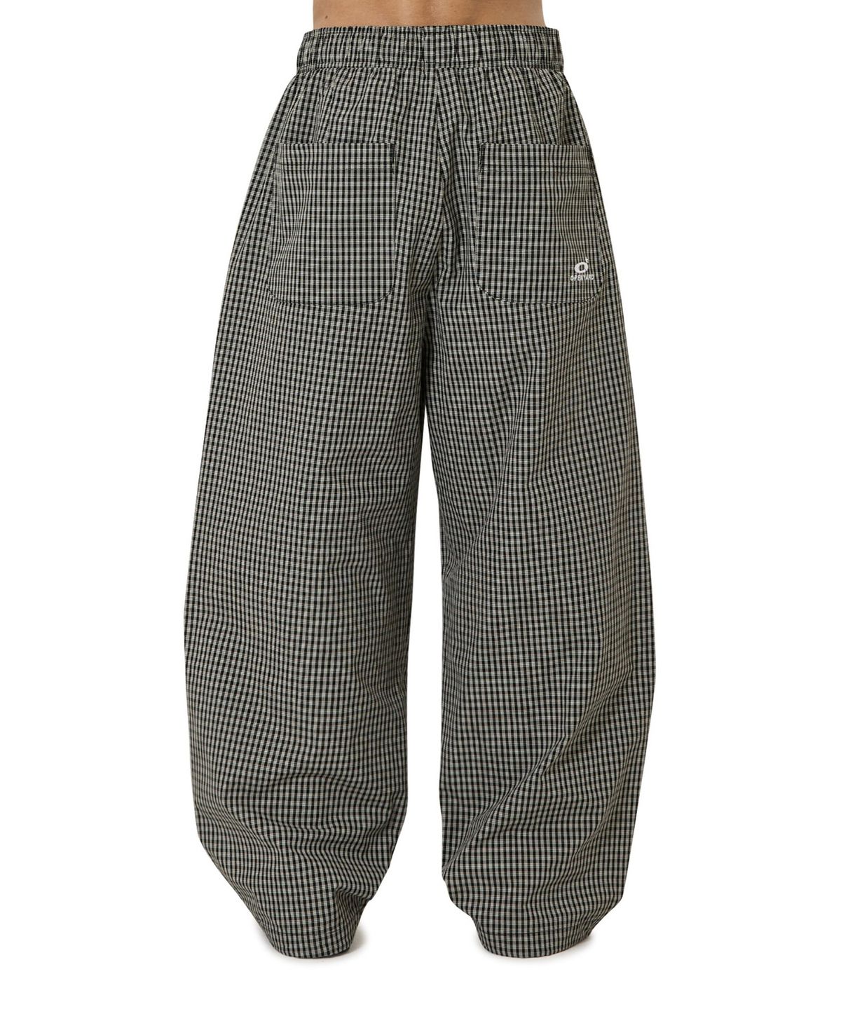 오픈야드(오와이)(OPENYARD(OY)) O LOGO CHECK TRACK PANTS - BLACK