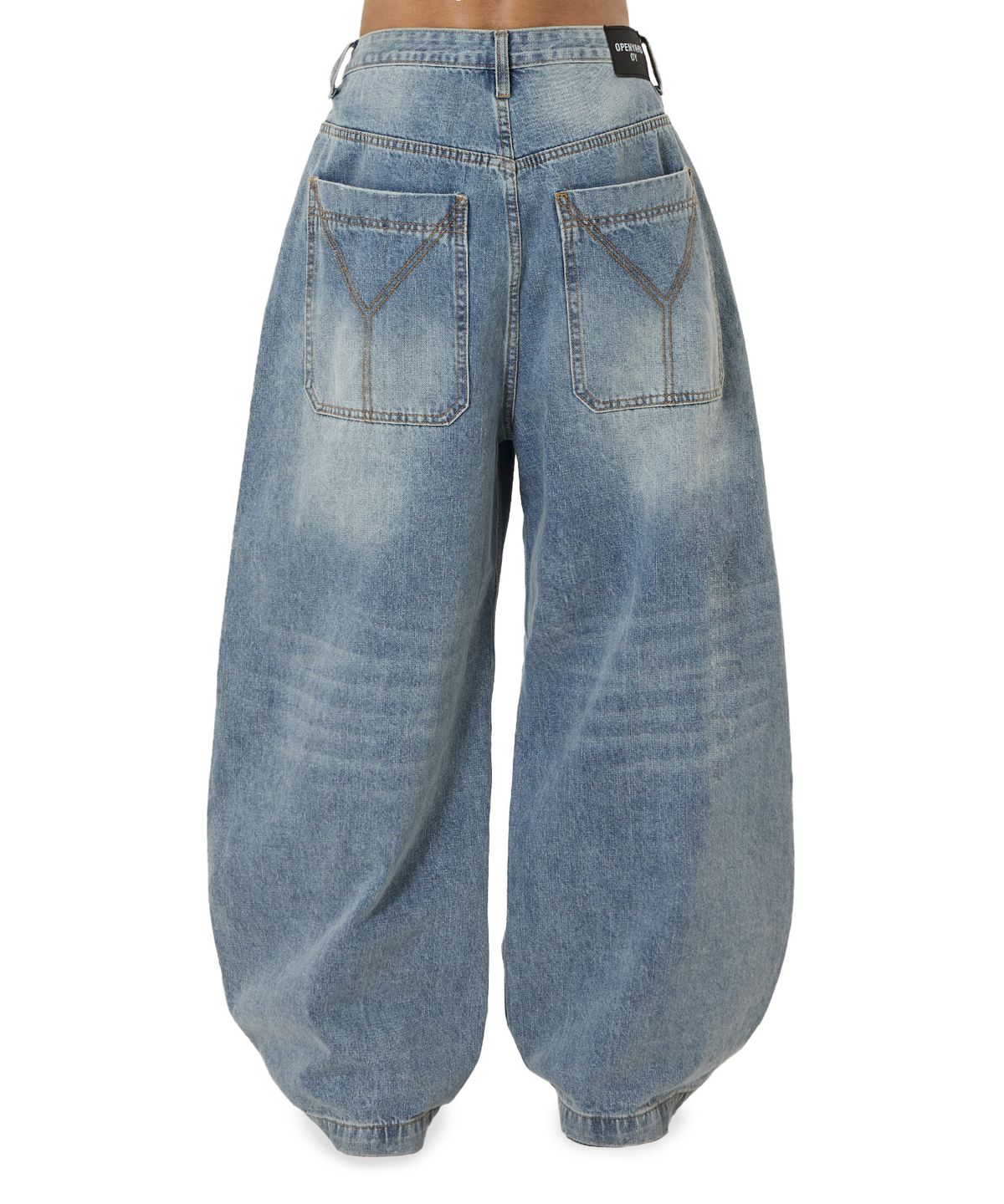오픈야드(오와이)(OPENYARD(OY)) WIDE VOLUME PANTS - WASHED BLUE