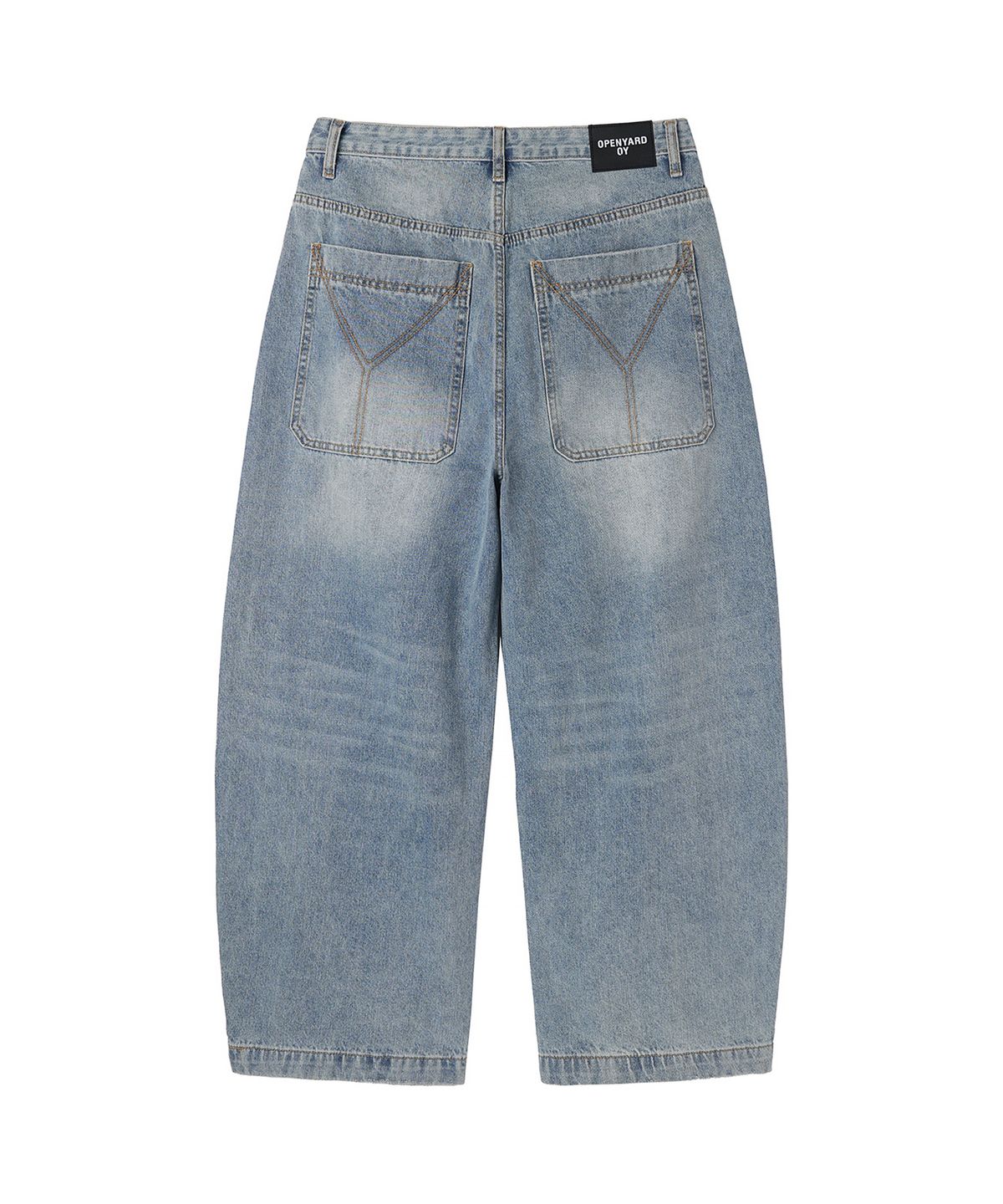 오픈야드(오와이)(OPENYARD(OY)) WIDE VOLUME PANTS - WASHED BLUE