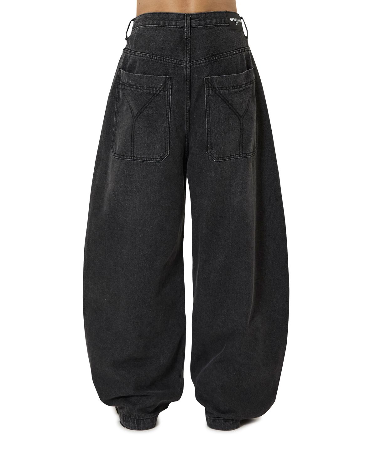 오픈야드(오와이)(OPENYARD(OY)) WIDE VOLUME PANTS - WASHED BLACK