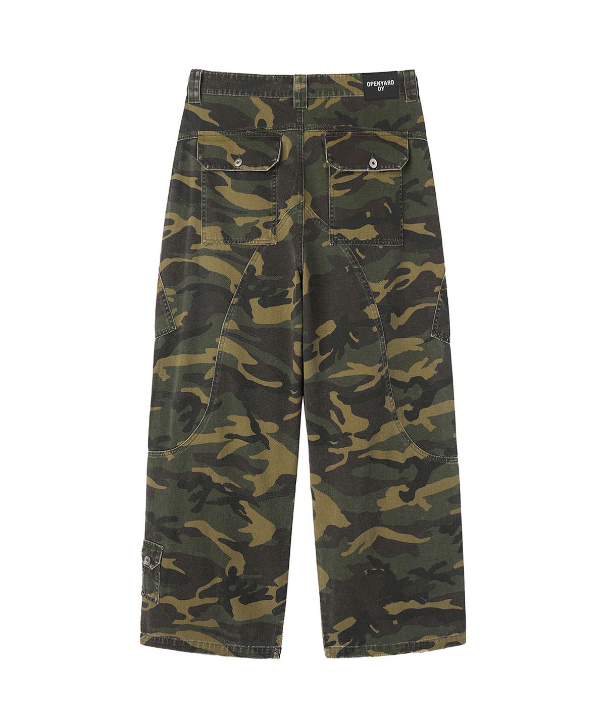 오픈야드(오와이)(OPENYARD(OY)) WASHED PANEL CARGO PANTS - CAMO