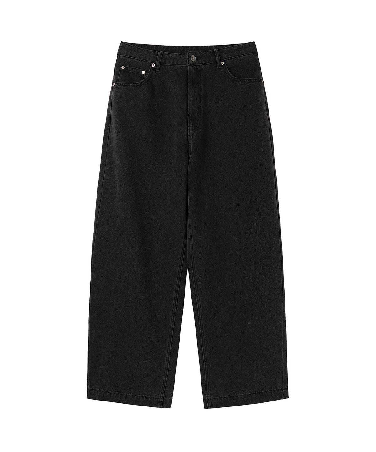 오픈야드(오와이)(OPENYARD(OY)) STUD WIDE VOLUME PANTS - BLACK