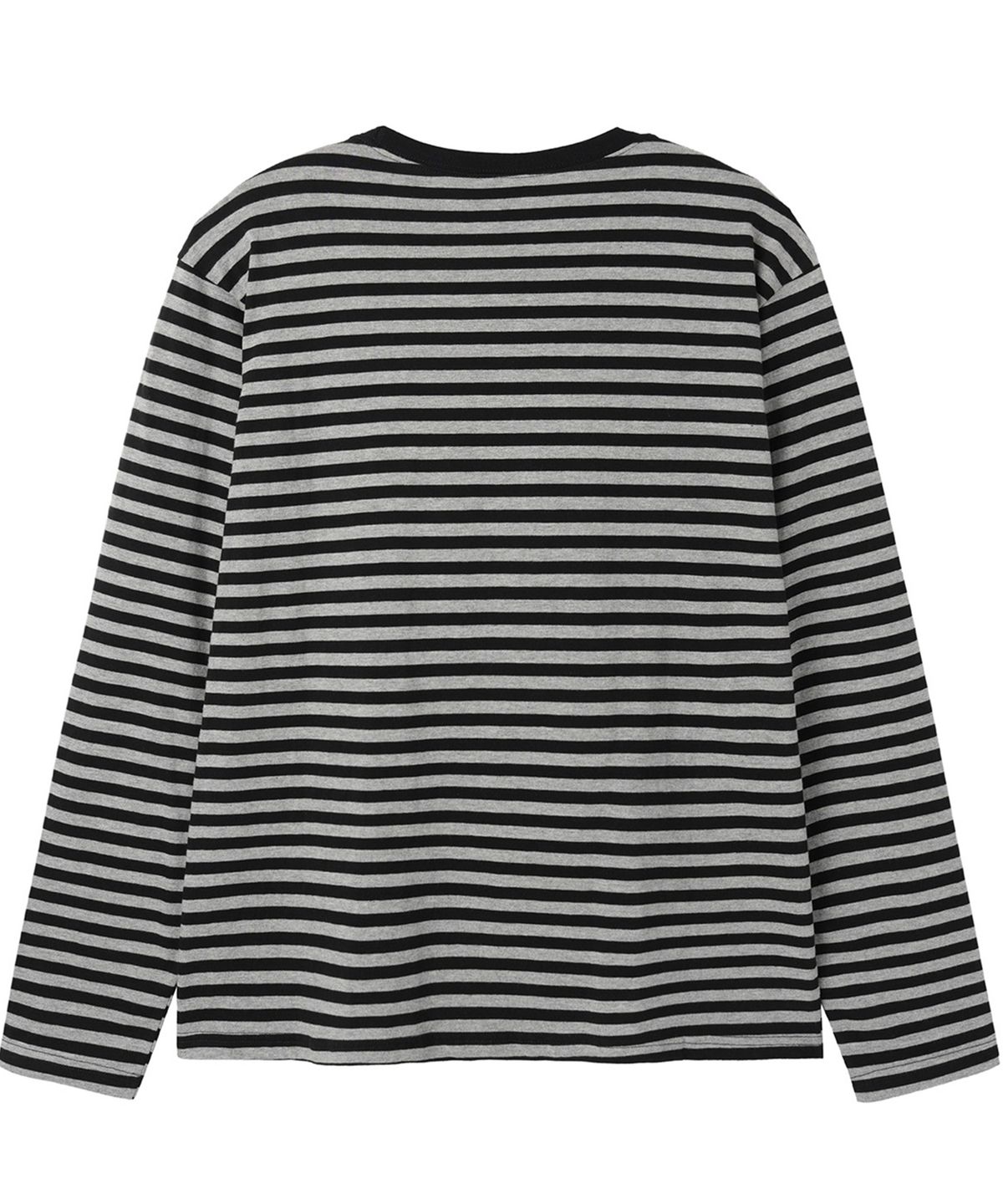 오픈야드(오와이)(OPENYARD(OY)) STRIPE BOLD LETTER L/S TEE - BLACK