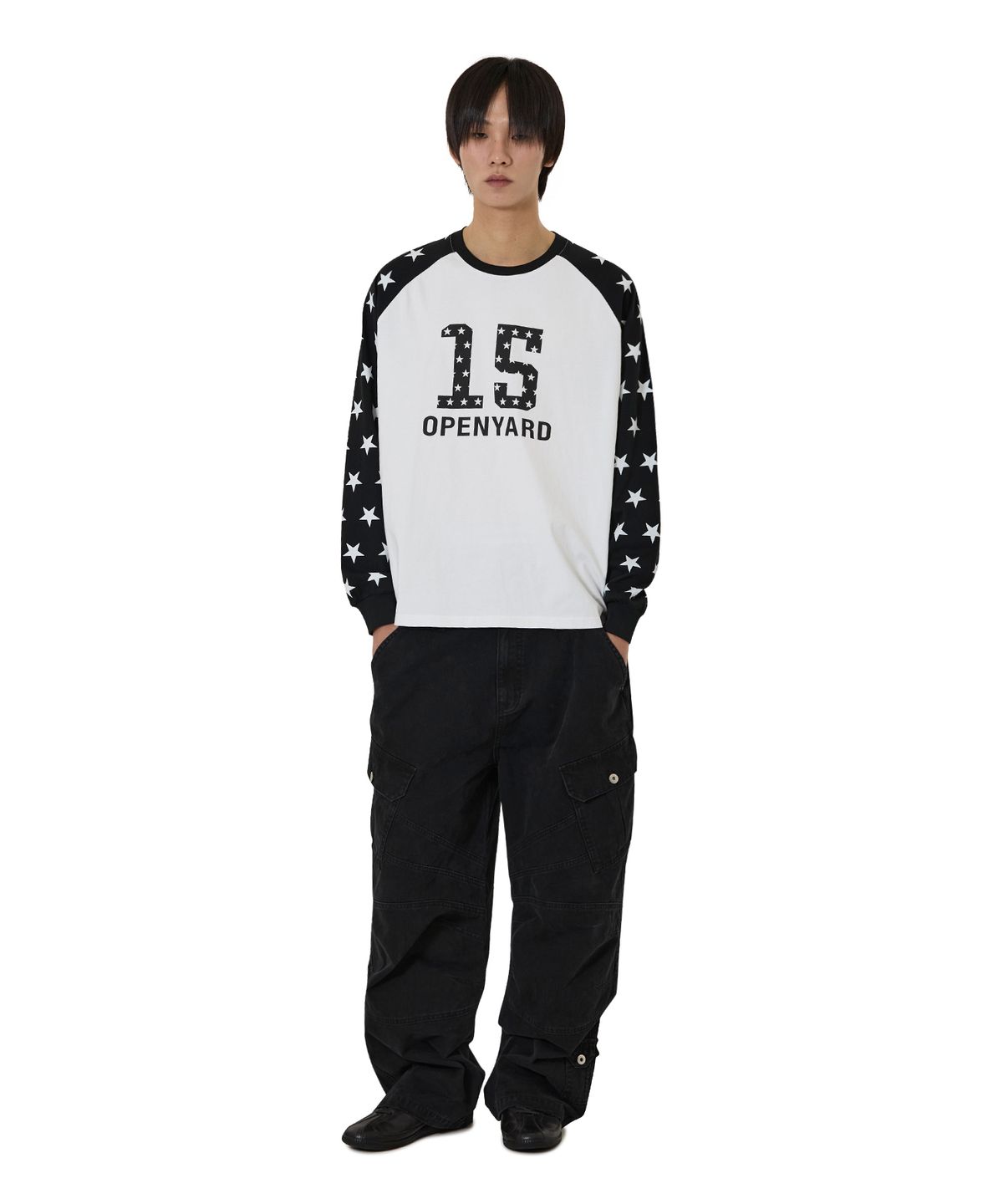 오픈야드(오와이)(OPENYARD(OY)) STAR RAGLAN L/S TEE - WHITE