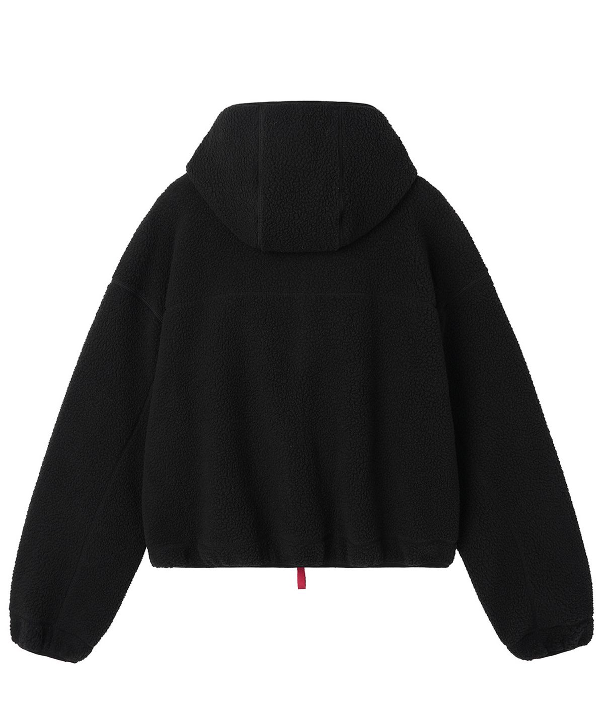 오픈야드(오와이)(OPENYARD(OY)) CROP FLEECE HOODIE JACKET - BLACK