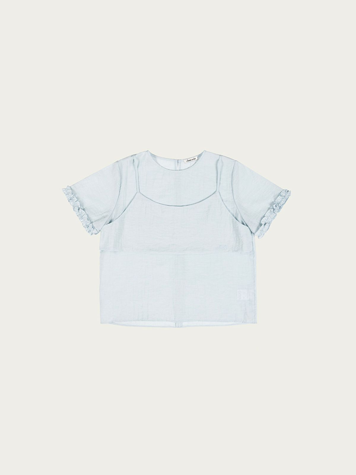 사사에오르빗(SASAEORBIT) Reve Bustier Blouse Sky Blue
