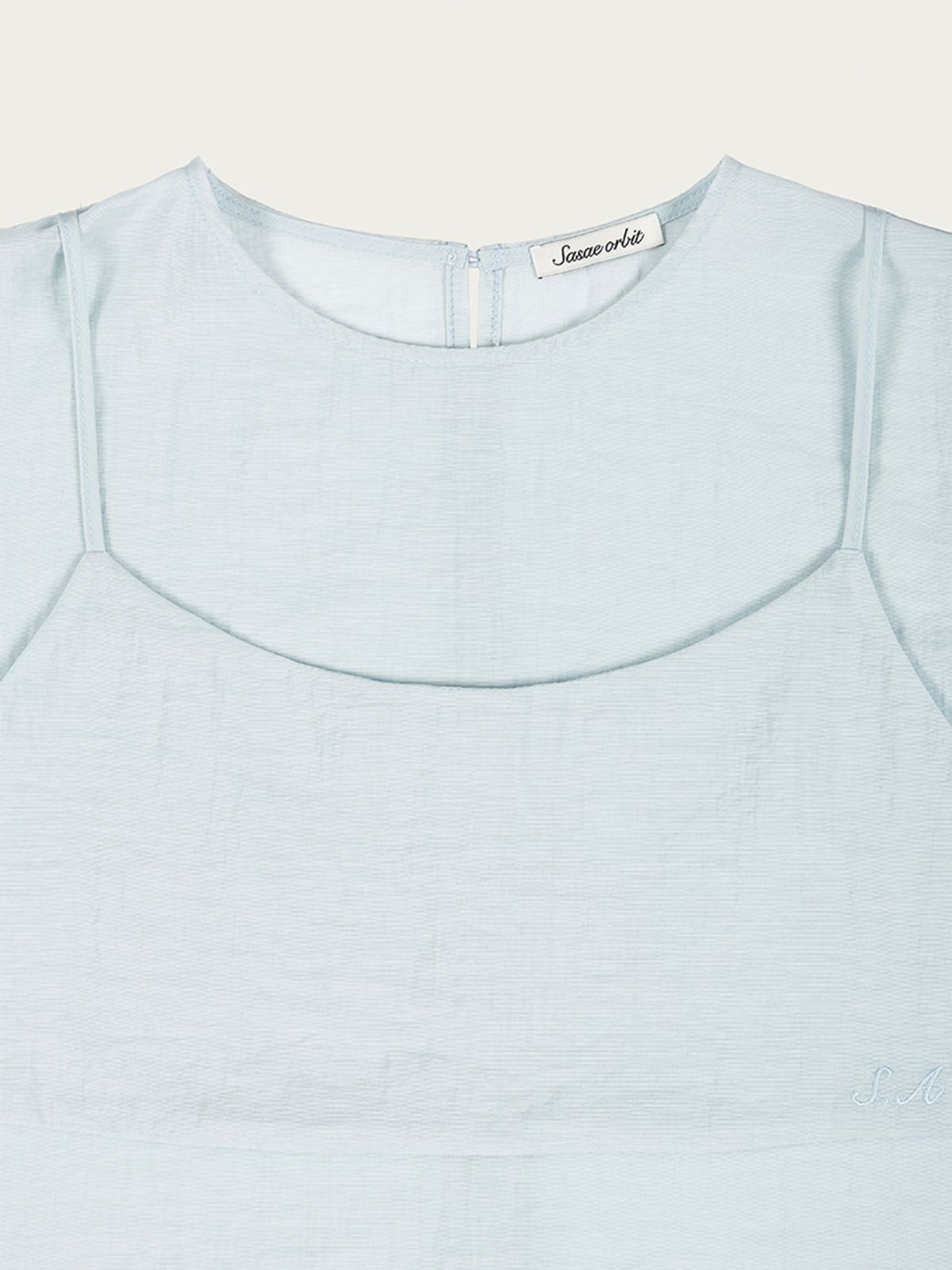 사사에오르빗(SASAEORBIT) Reve Bustier Blouse Sky Blue