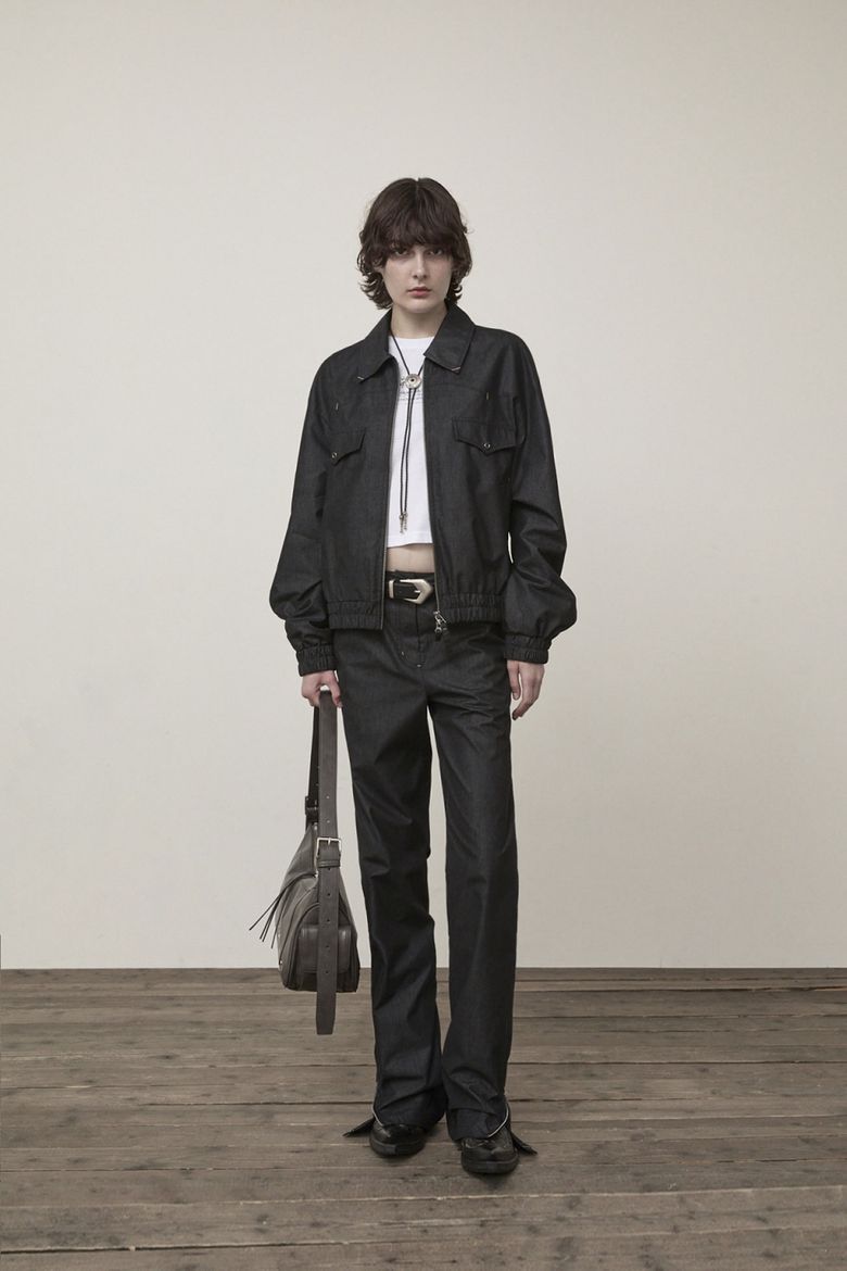 MUSINSA公式 | MATIN KIM WESTERN DETAIL DENIM LIKE BLOUSON IN BLACK