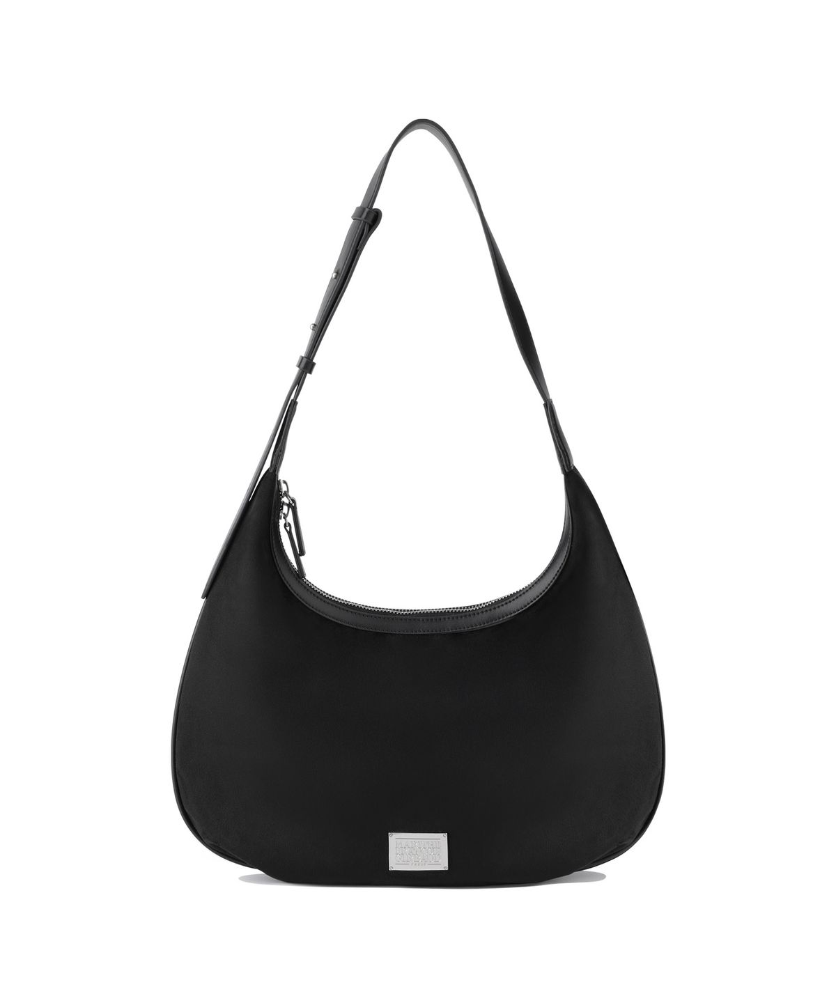마리떼 프랑소와 저버(MARITHÉ + FRANҪOIS GIRBAUD) CLASSIC LOGO ROUND SUEDE SHOULDER BAG black