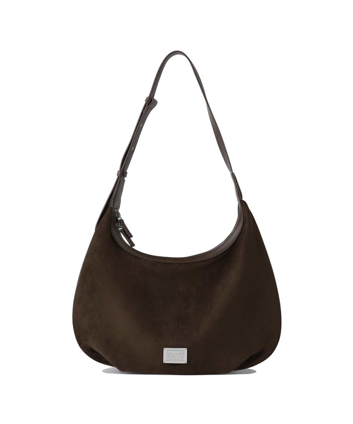 마리떼 프랑소와 저버(MARITHÉ + FRANҪOIS GIRBAUD) CLASSIC LOGO ROUND SUEDE SHOULDER BAG brown