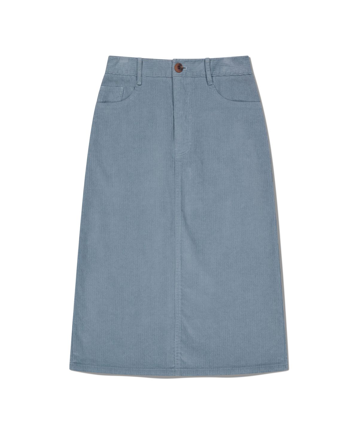 마리떼 프랑소와 저버(MARITHÉ + FRANҪOIS GIRBAUD) W CLASSIC CORDUROY MIDI SKIRT sky blue