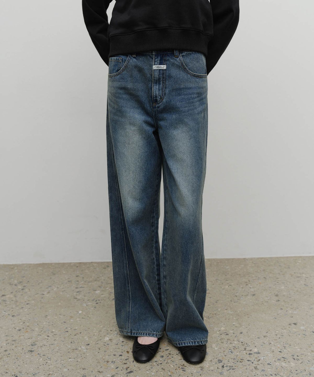 마리떼 프랑소와 저버(MARITHÉ + FRANҪOIS GIRBAUD) W VINTAGE WASHED DENIM PANTS blue