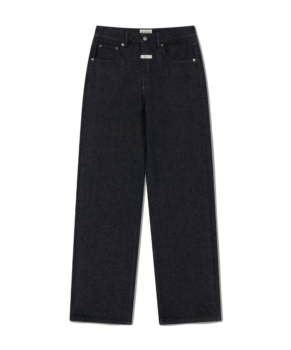 마리떼 프랑소와 저버(MARITHÉ + FRANҪOIS GIRBAUD) W STRAIGHT FIT RAW DENIM PANTS black