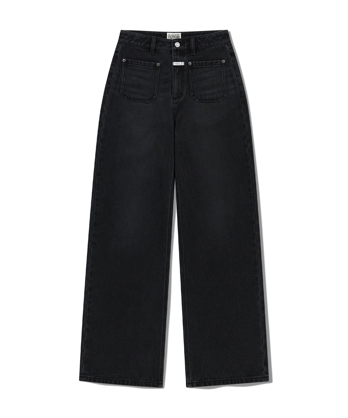 마리떼 프랑소와 저버(MARITHÉ + FRANҪOIS GIRBAUD) W SEMI-WIDE DENIM PANTS black